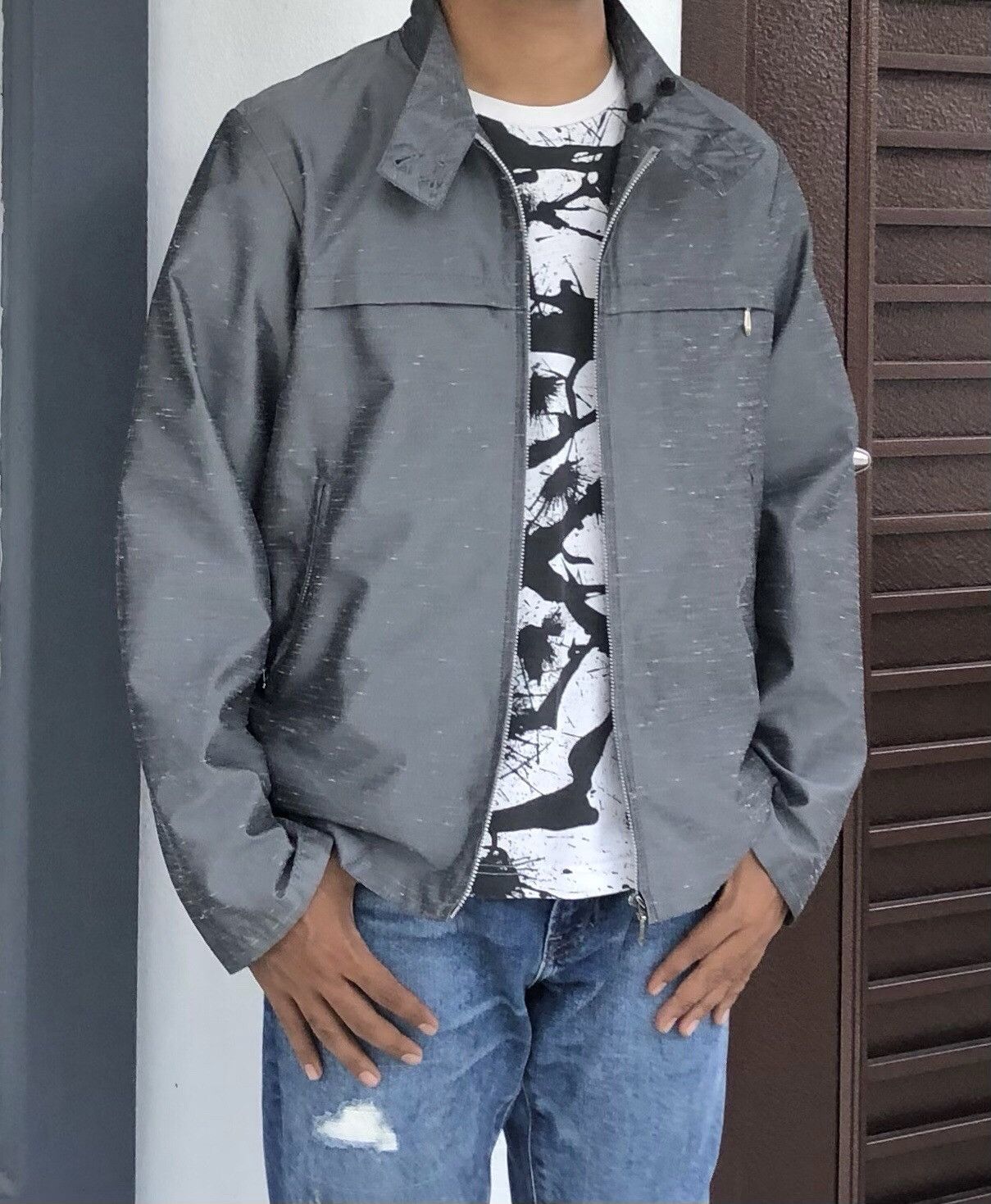 Katharine Hamnett London KATHARINE HAMNETT LONDON Men's Full Zip Jacket Size US L / EU 52-54 / 3 - 3 Thumbnail