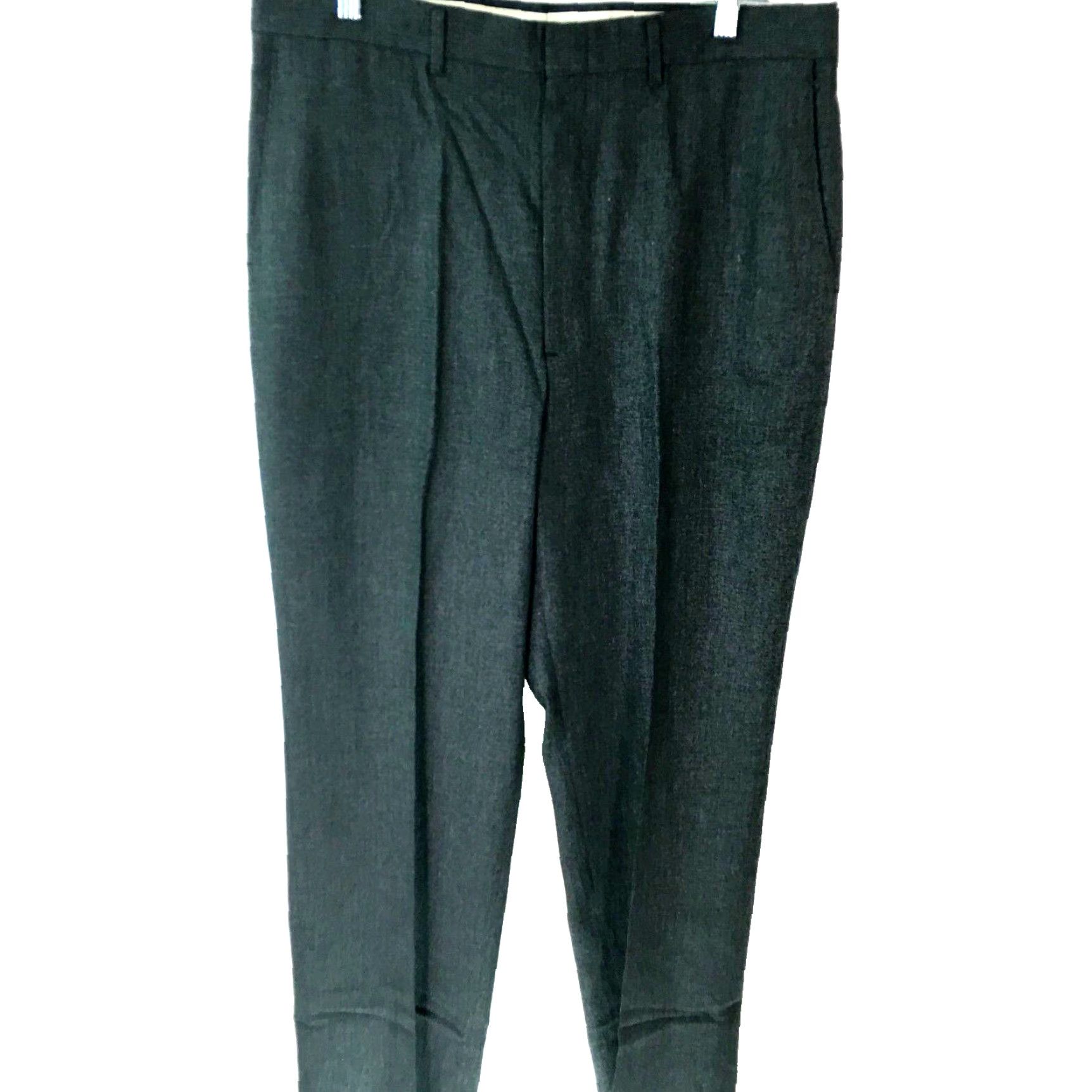 Haggar Haggar Mens Dress Pants Flat Front Straight Leg Gray 36X34 Size US 36 / EU 52 - 2 Thumbnail