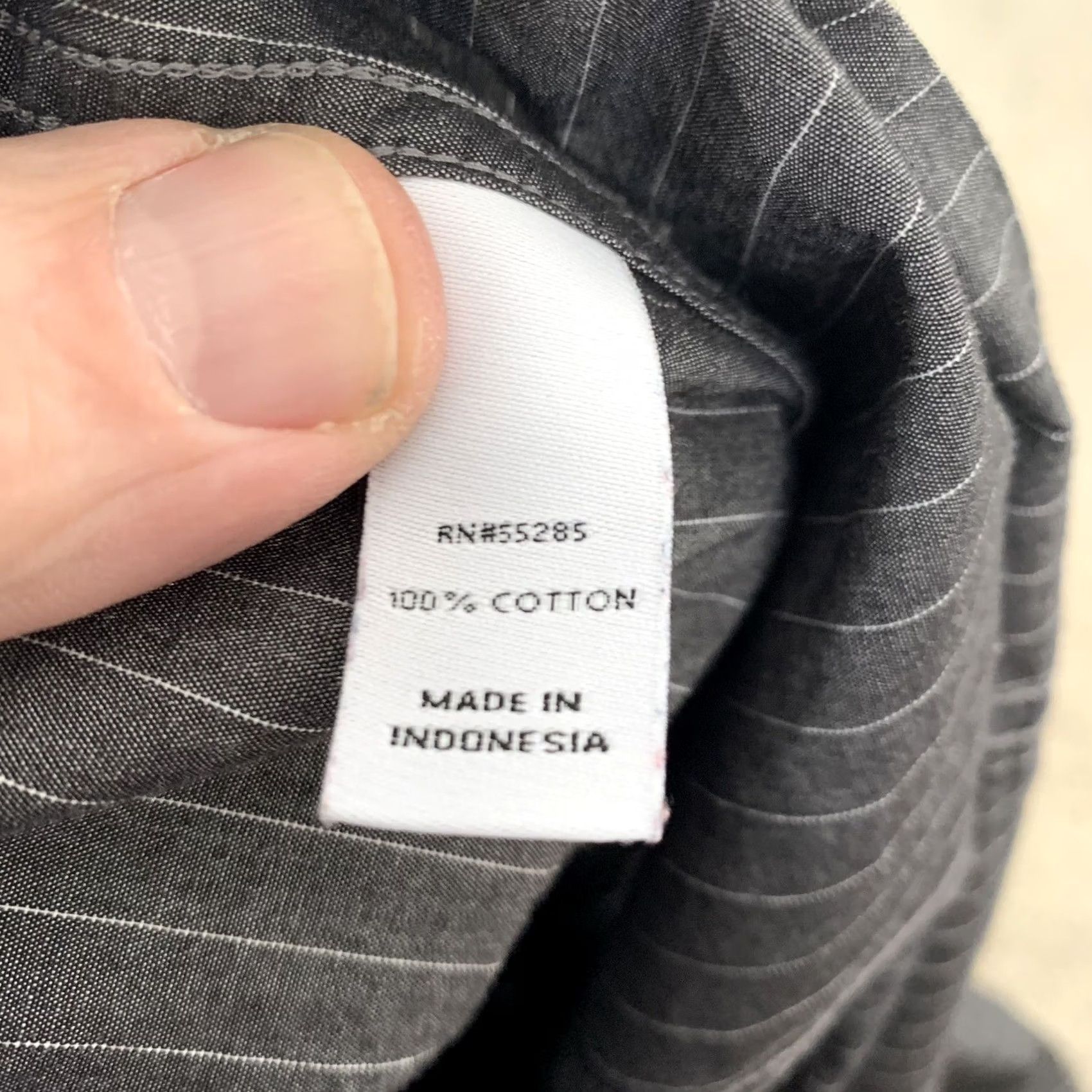 Express Express Shirt Mens Large Gray Double Pockets Utility Military Roll-Up Sleeve Shirt Size US L / EU 52-54 / 3 - 4 Thumbnail