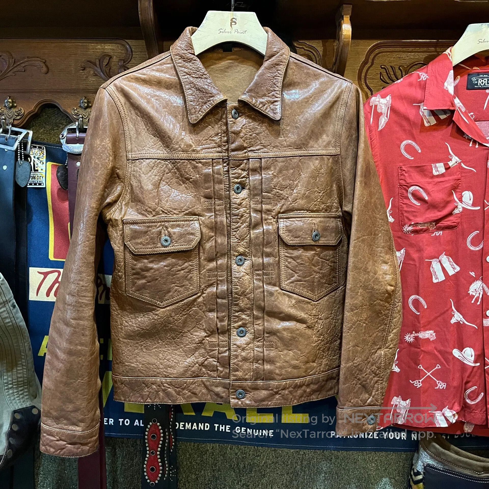 Indian Motorcycle indian leather jacket with beautiful embroidery. Size US L / EU 52-54 / 3 - 2 Thumbnail