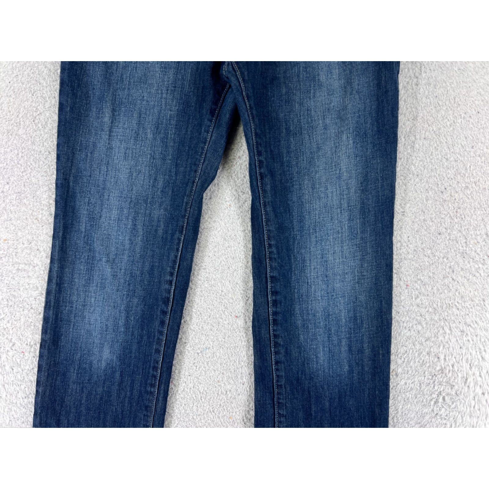 7 For All Mankind 7 For All Mankind Jeans Slimmy Straight Leg Juniors 16 Blue Denim 26x28 Women Regular 5-Pocket Distressed Cotton Blend Naked? Size 38" / US 16 / IT 52 - 3 Thumbnail