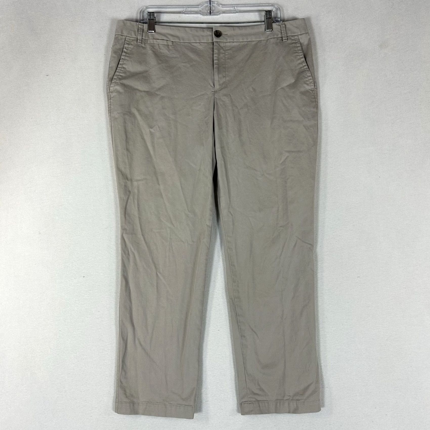 Banana Republic Banana Republic Pants Womens Size 14 Beige Straight Leg Stretch Twill Front Flat Front City Preppy Dress Pants Mens? Ladies Size 36" / US 14 / IT 50 - 2 Thumbnail