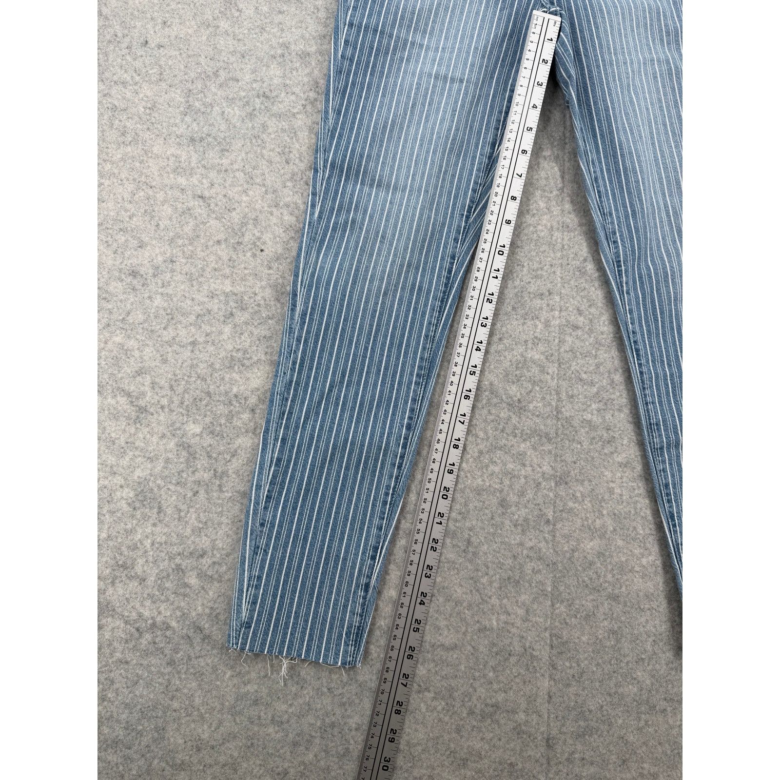 Joe's NWT Joe's Blake Stripe High-Rise Skinny Ankle Blue Jeans Size 27" / US 4 / IT 40 - 11 Thumbnail