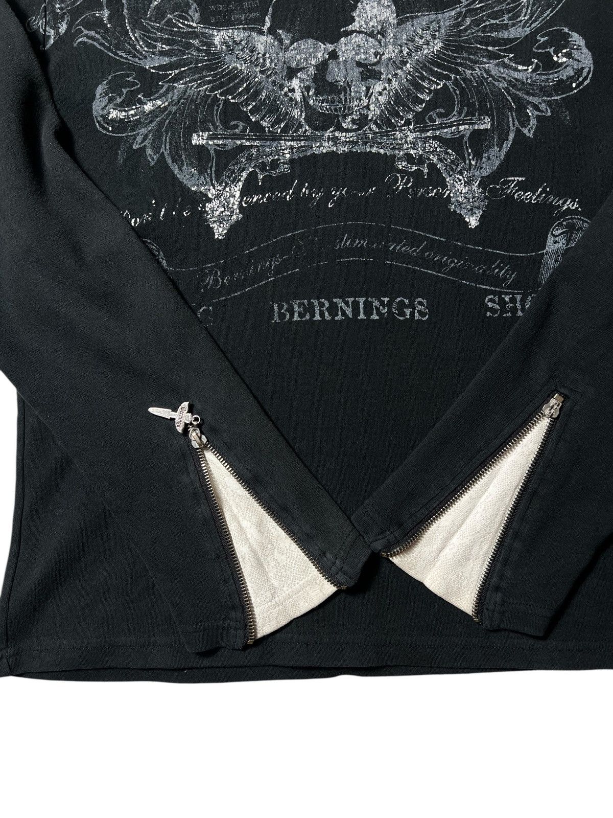 Japanese Brand Y2K Japanes Bernings Sho Skull Ifsix Gothic Vkei Style Shirt Size US L / EU 52-54 / 3 - 4 Thumbnail