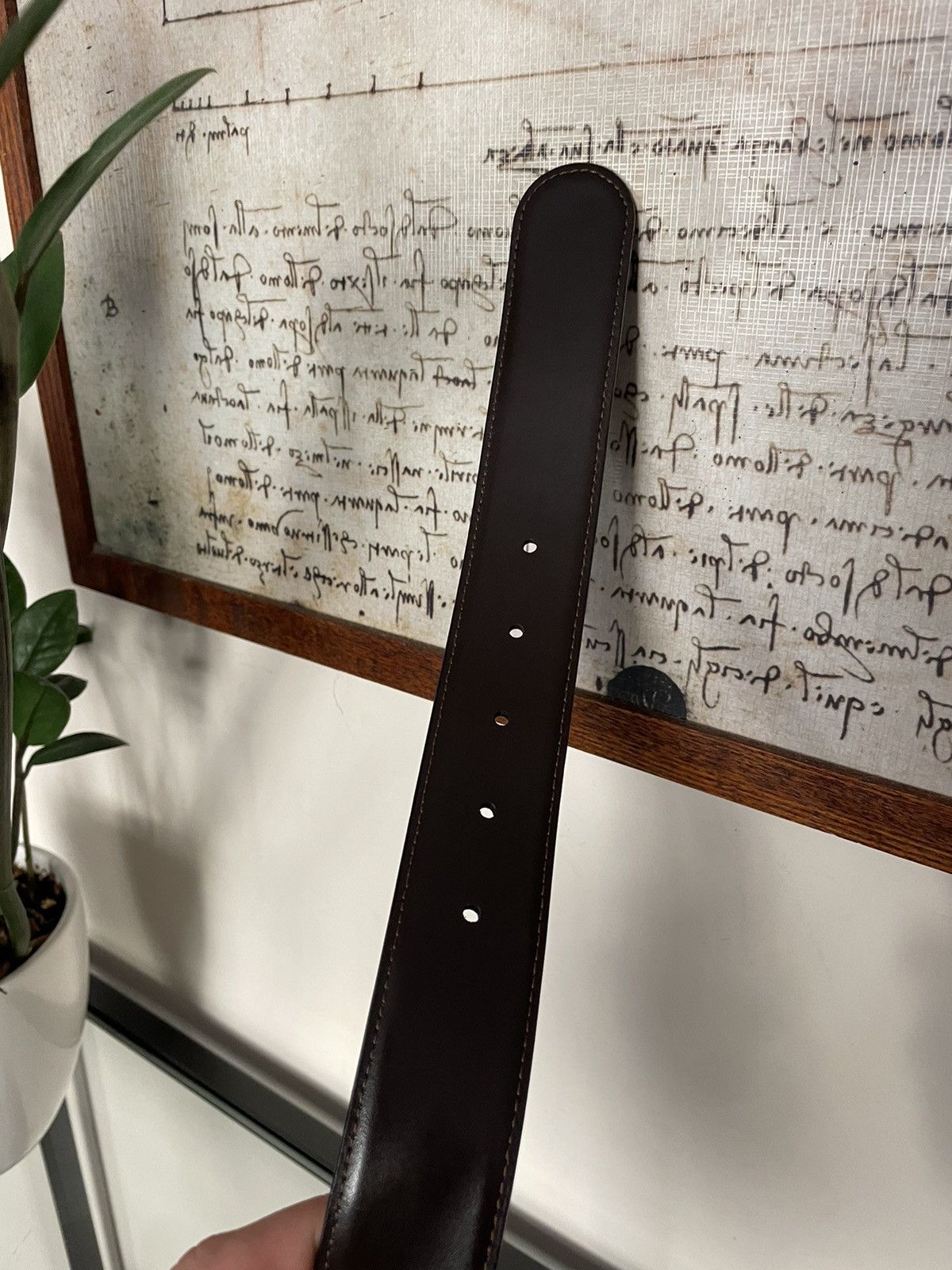Montblanc Montblanc Trapeze Adjustable & Reversible Leather Belt 160cm Size 46 - 5 Thumbnail