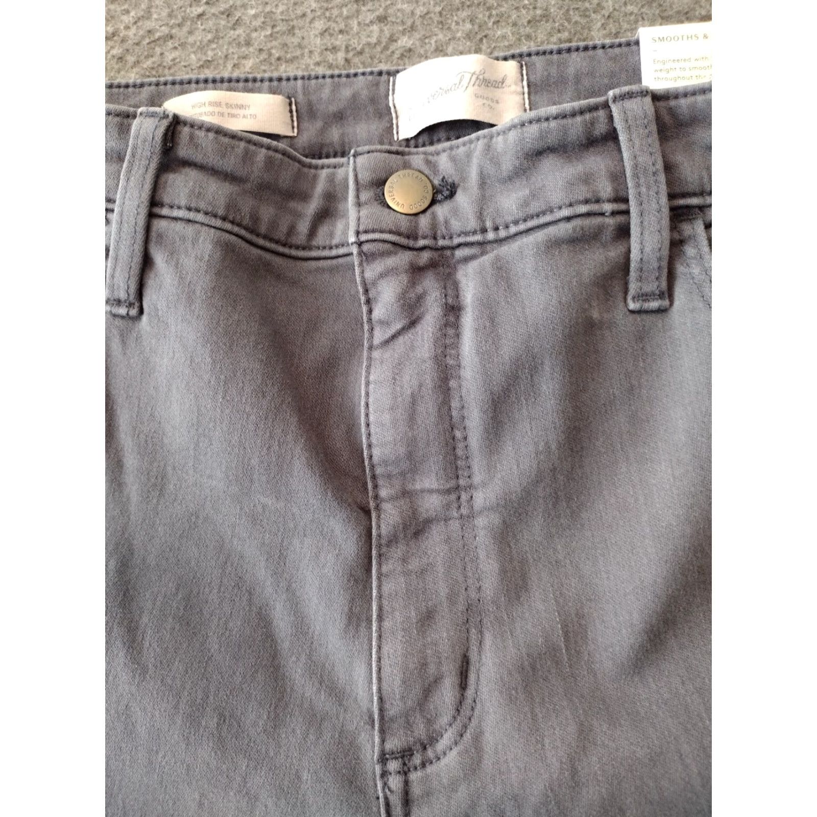 Vintage Universal Thread Jeans Distressed Tapered Dark Purple 18/34R Womens Plus Size Jeans Size 40" / US 18 - 3 Thumbnail
