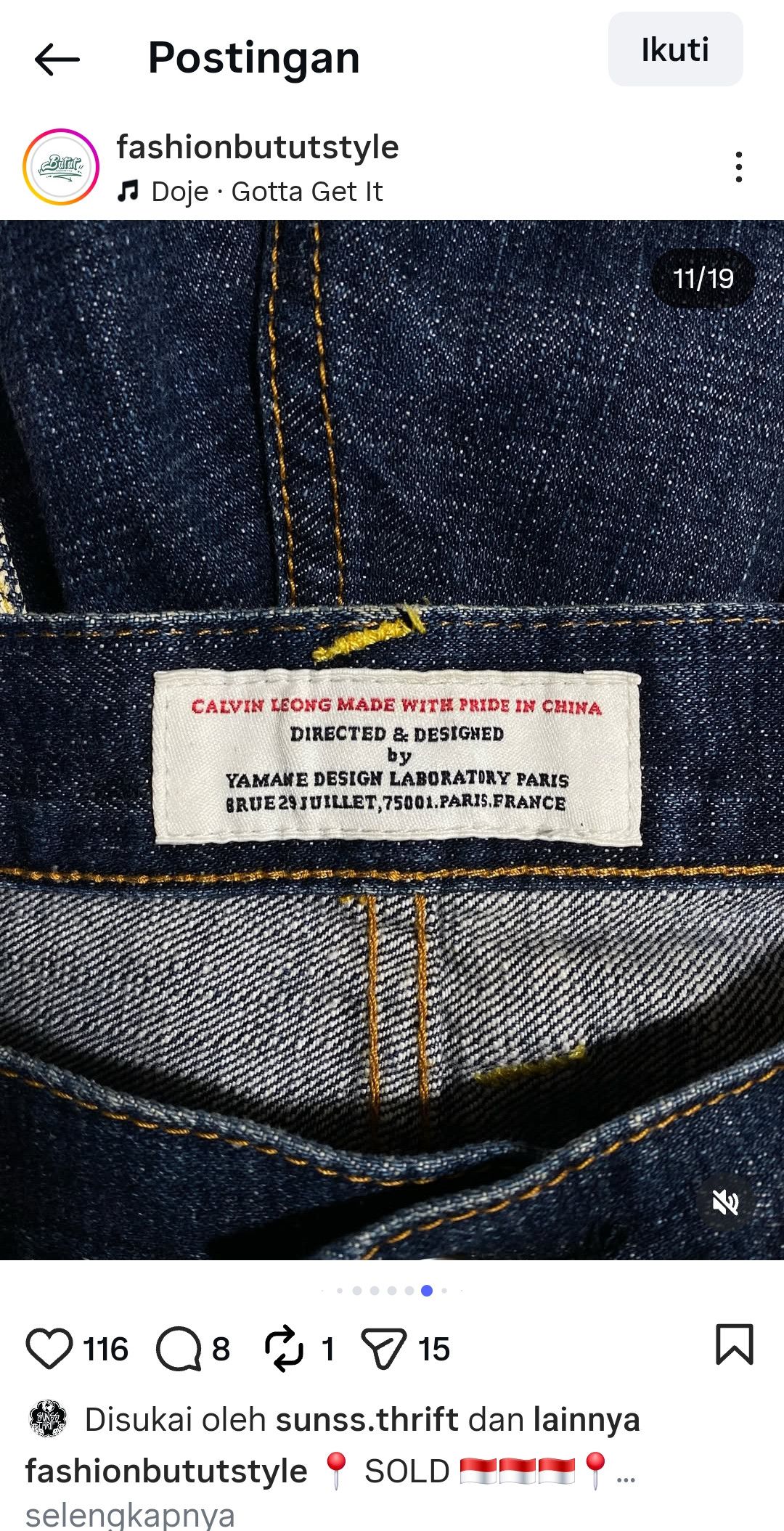 Evisu TRAVIS SCOOT EVISU MULTI POCKET DENIM JEANS LOT 0065 Size US 34 / EU 50 - 6 Thumbnail
