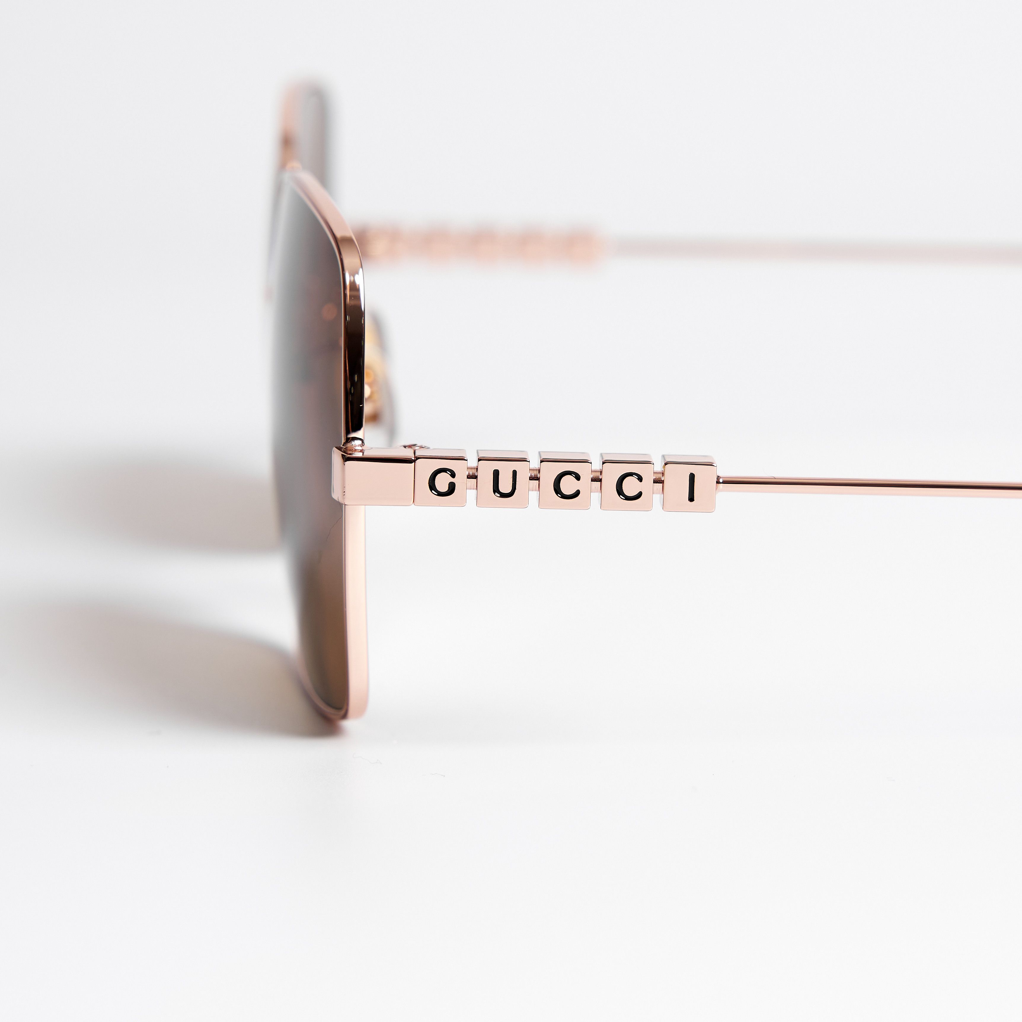 Gucci GUCCI GG1434S 002 Sunglasses GOLD Size ONE SIZE - 4 Thumbnail