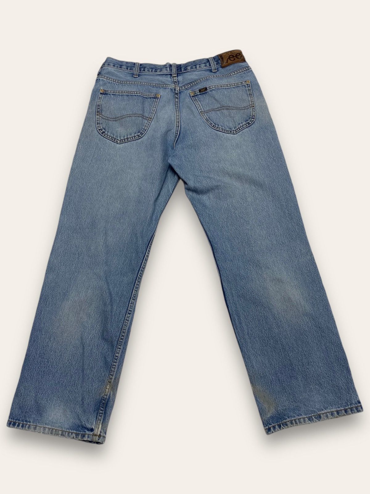 Jean Vintage LEE Light Washed Denim Jeans Wide Baggy Size US 36 / EU 52 - 9 Thumbnail
