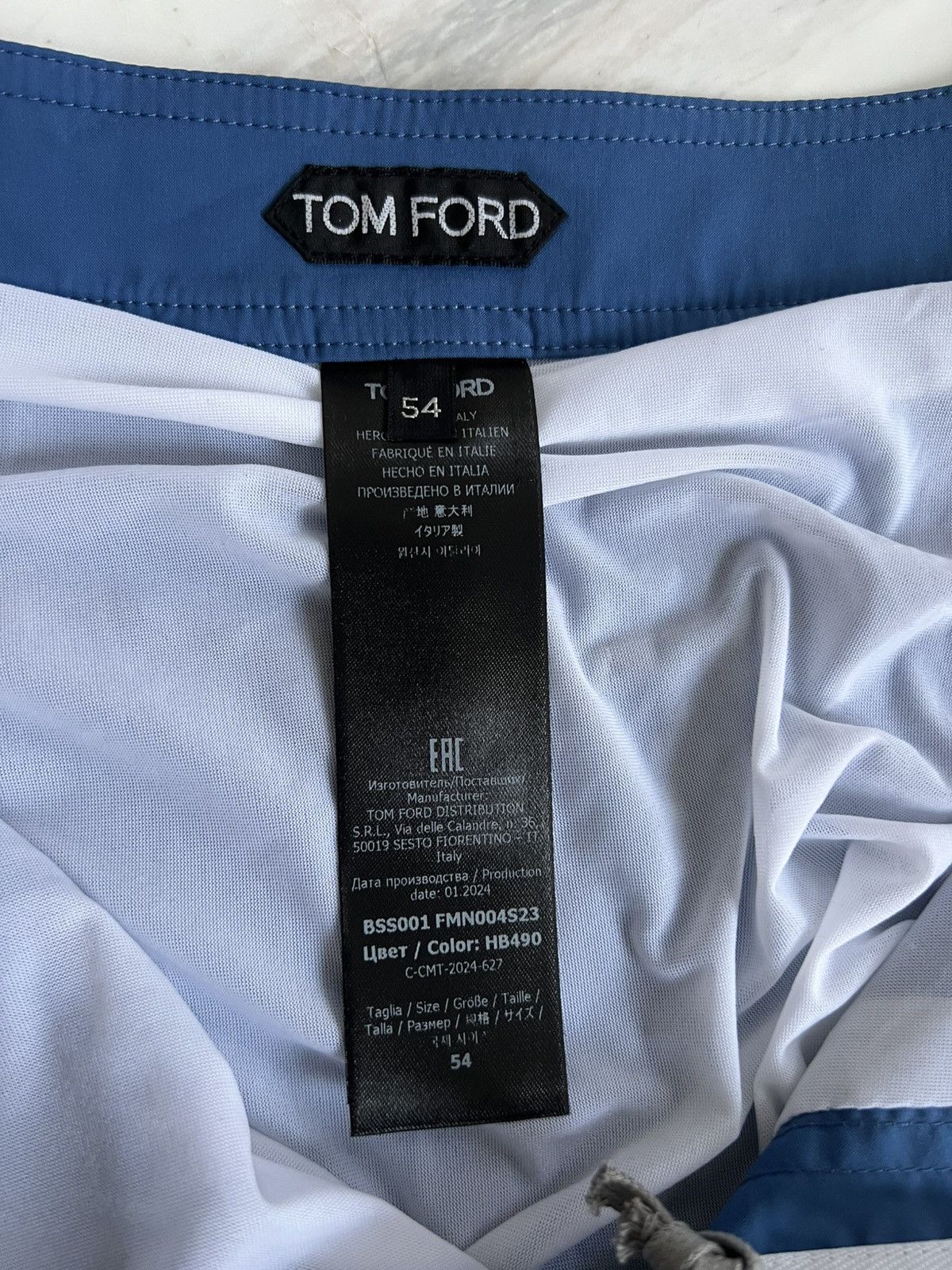 Tom Ford TOM FORD P Compact Swim Shorts 54 ITALY Blue Swimwear Size US 44 / EU 60 - 10 Thumbnail