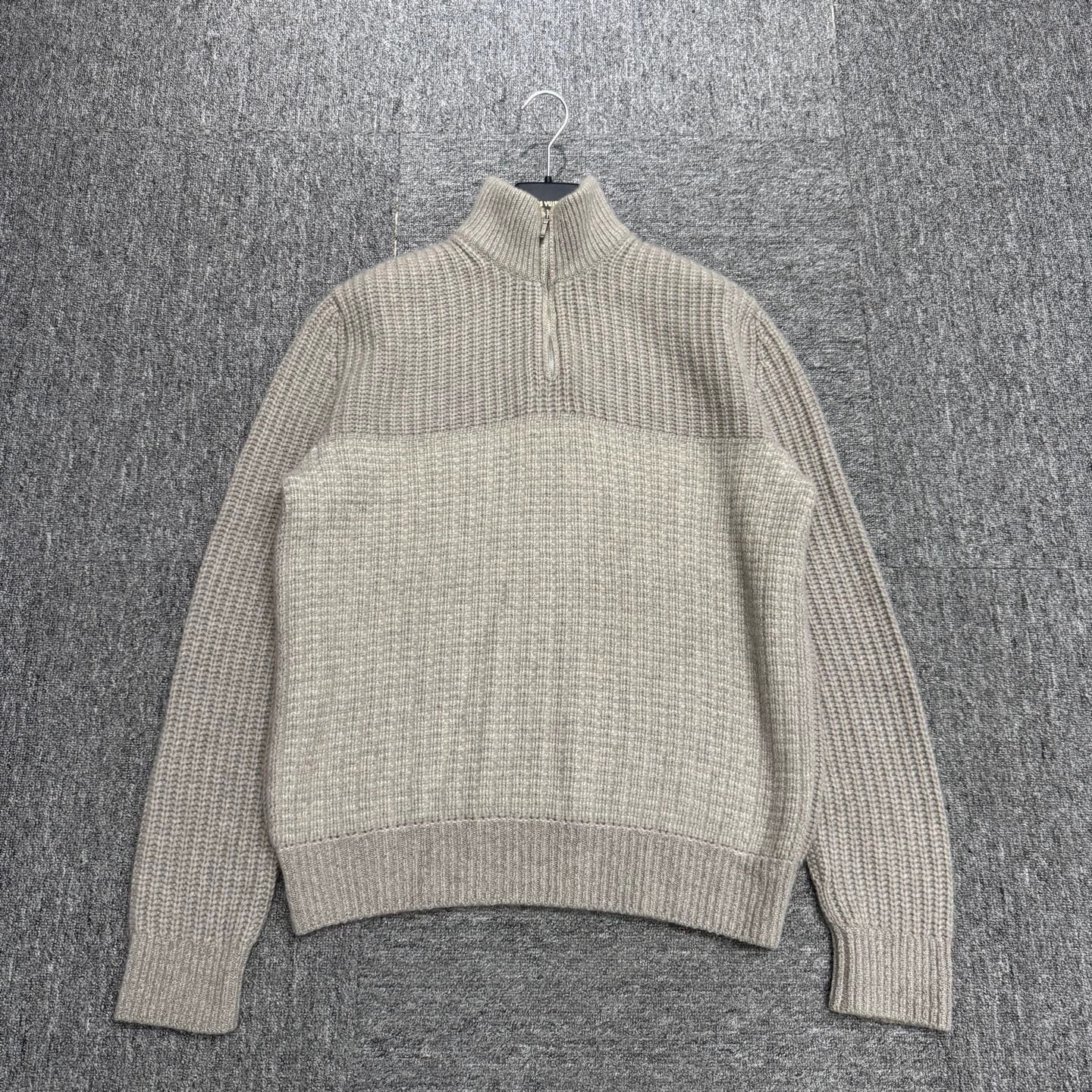 Loro Piana Gray Half-Zip High Neck Knit Sweater Size US M / EU 48-50 / 2 - 1 Thumbnail