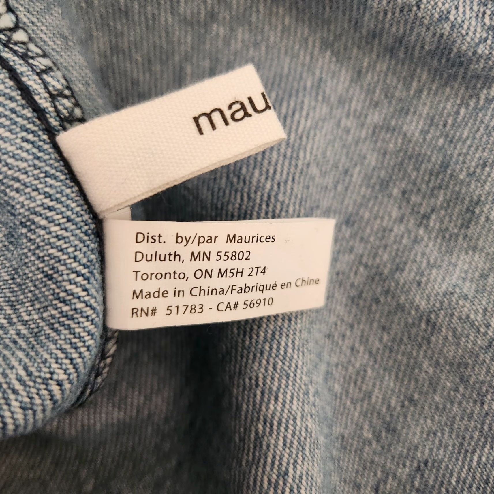 Vintage Maurices Tote Bag Denim Western Horse Cowgirl Open Top Denim Blue 14Wx16H Medium Women Size M / US 6-8 / IT 42-44 - 4 Thumbnail
