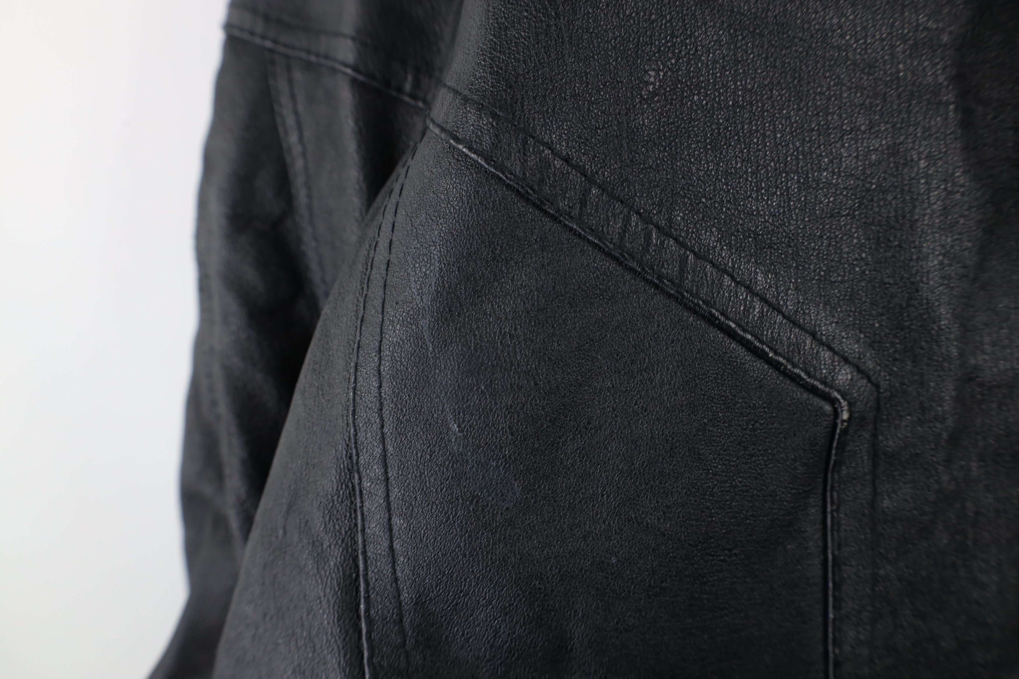 Vintage Vintage 90s Streetwear Full Zip Leather Chore Barn Jacket Size US XXL / EU 58 / 5 - 8 Thumbnail