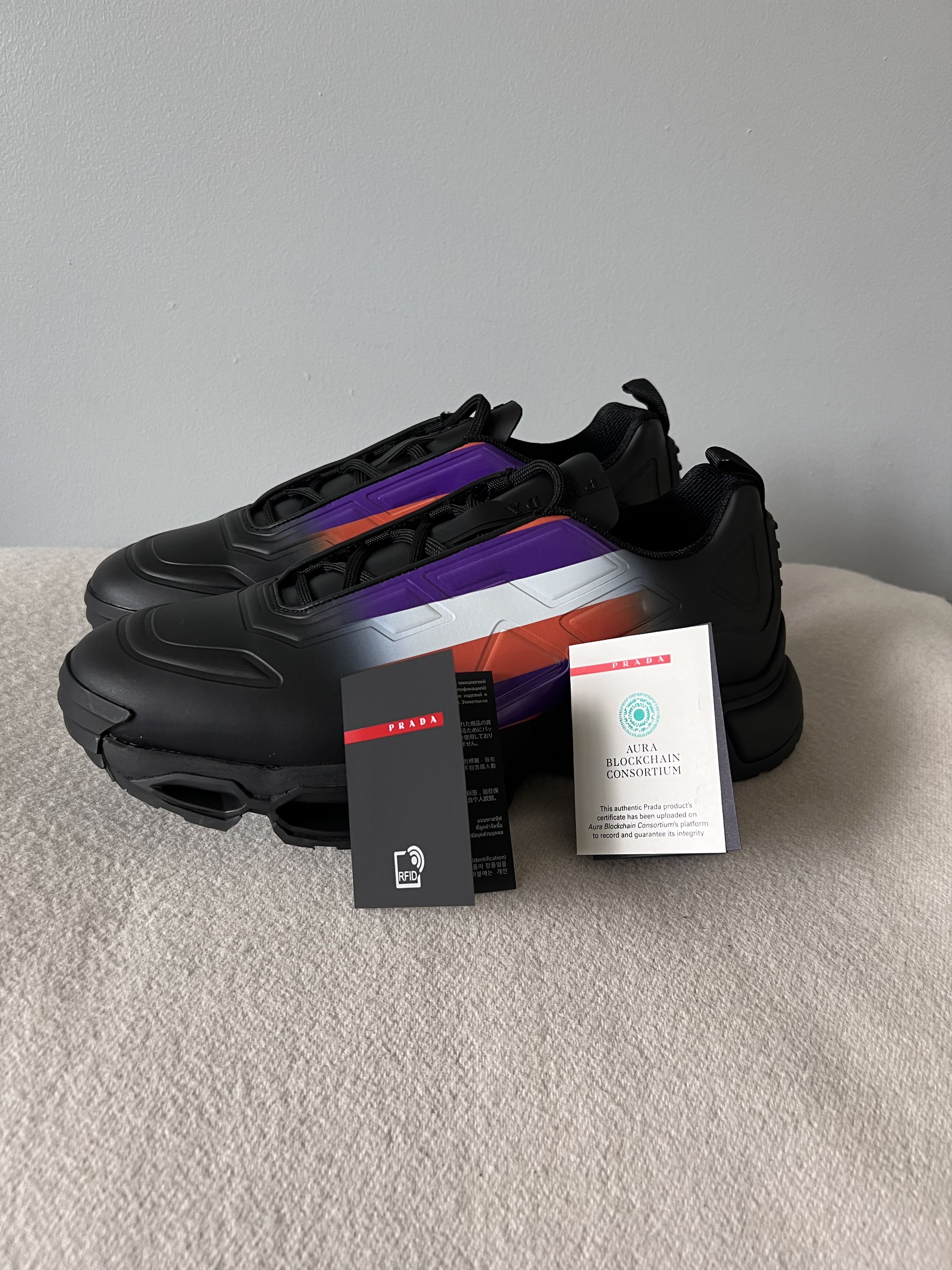 Prada Prada Collision Cross Sneakers in Black Violet Size US 11 / EU 44 - 8 Thumbnail