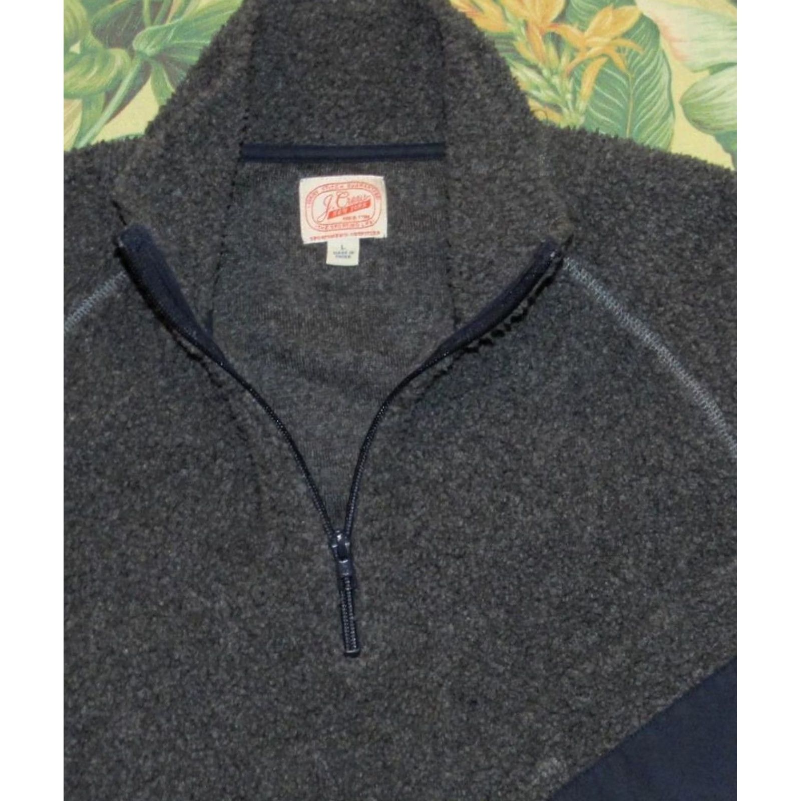 Vintage J CREW Grey Pullover Fleece Jacket Large L Mens Jacket XS? Size US L / EU 52-54 / 3 - 2 Thumbnail