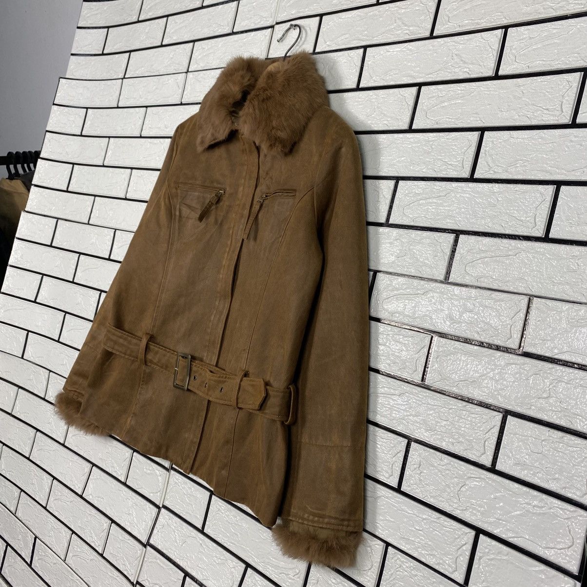 Japanese Brand 📌Vintage Leather Jacket Miscelanny Fur Size US XXS / EU 40 - 3 Thumbnail