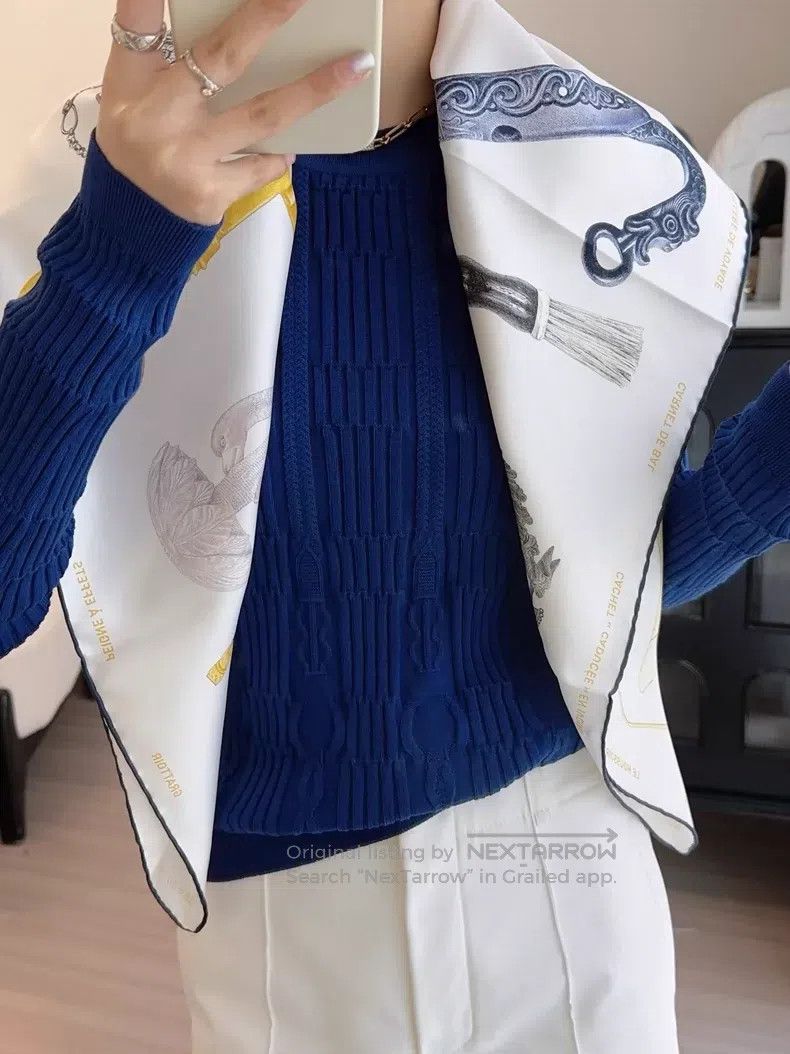 Hermes Hermes 25 Spring/Summer 'Training' series round neck blue Size XS / US 0-2 / IT 36-38 - 5 Thumbnail