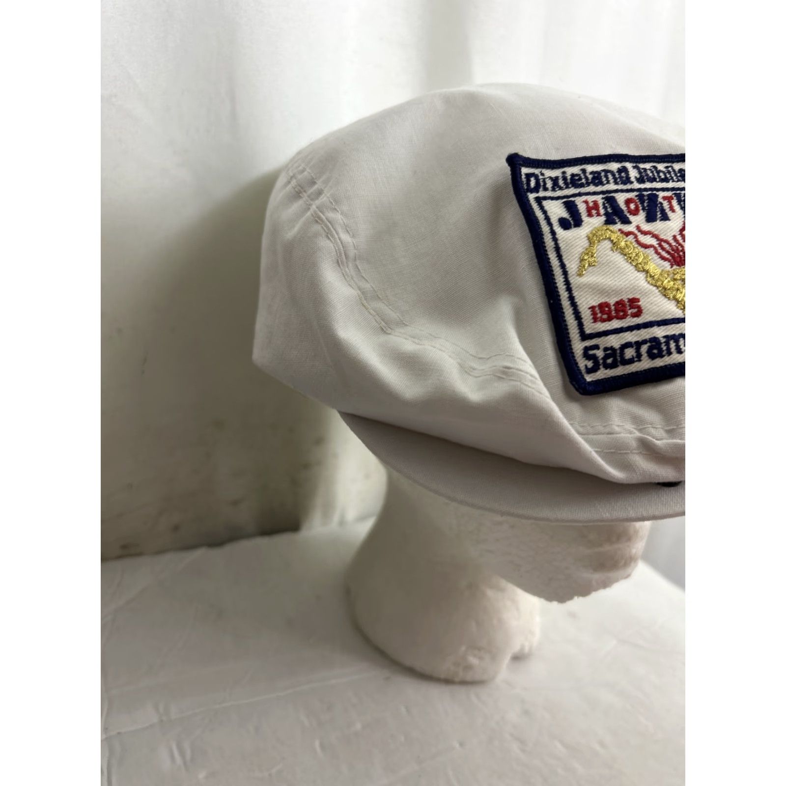 Vintage VINTAGE Dorfman Pacific Ivy Cap Newsboy Cap White 80s Sacramento Jazz Jubilee Cotton L Men Ivy Womens Mens Boys Girls Size ONE SIZE - 6 Thumbnail