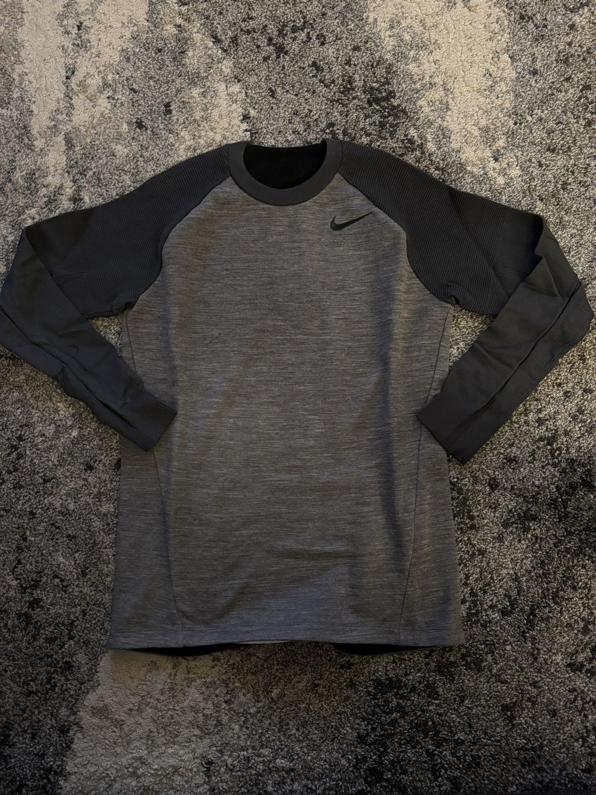 image of Nike Golf Two Tone Sweater in Grey, Men's (Size Small)