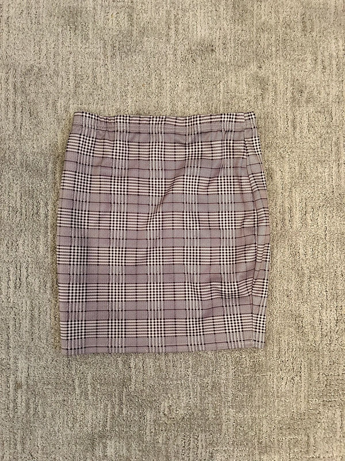 Shein Grey plaid Shein stretchy mini skirt Size 26" / US 2 / IT 38 - 2 Thumbnail
