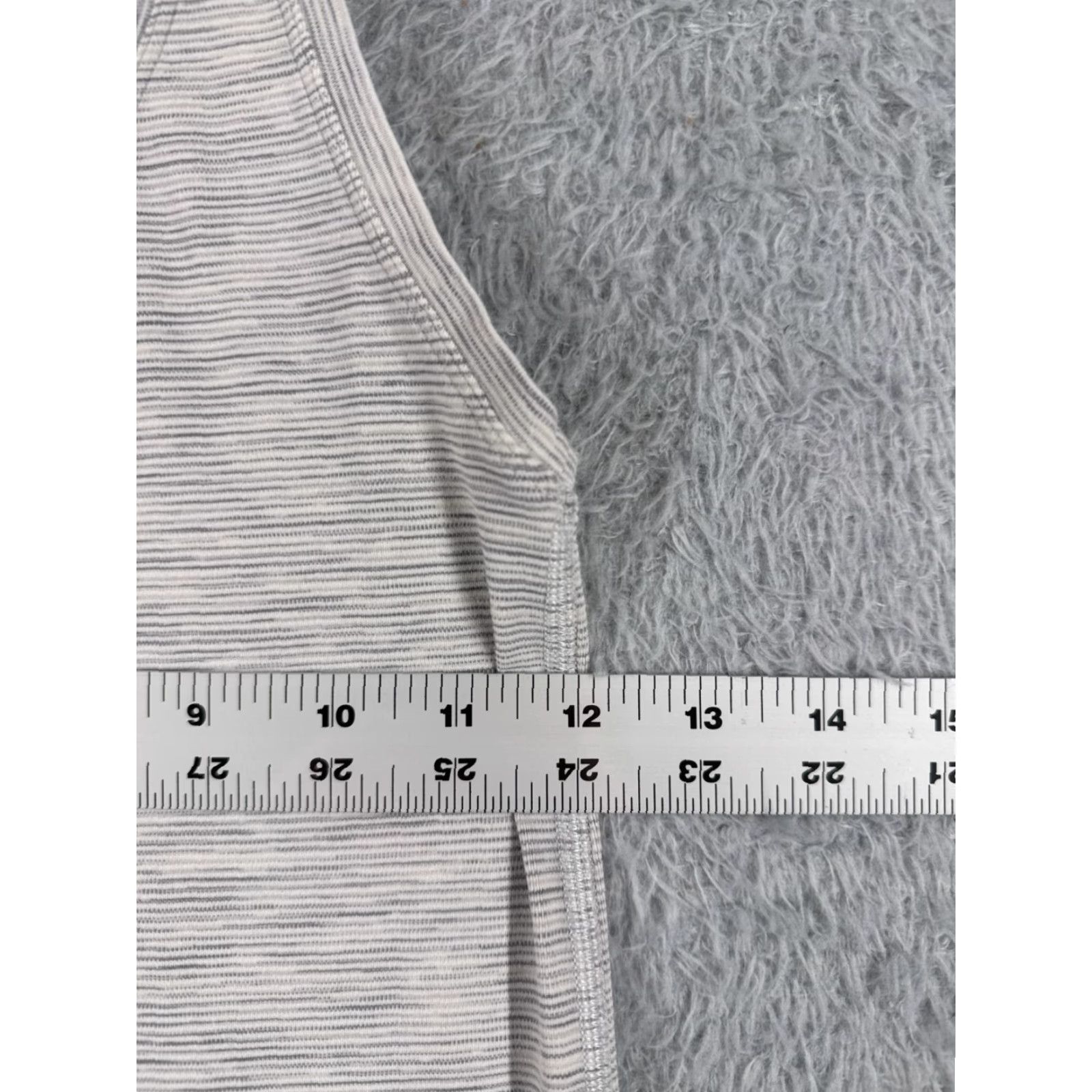 Lululemon Lululemon Shirt Women 2 Gray Stripe Racerback Light Luon Fabric Size XS / US 0-2 / IT 36-38 - 7 Thumbnail