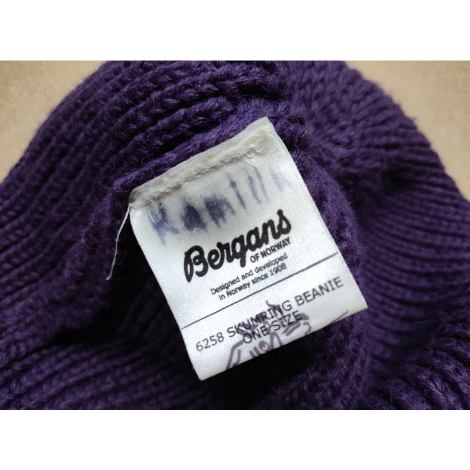 Vintage VINTAGE Bergans of Norway Beanie Hat One Size Purple Thermal Winter Skumring Pom Knit Unisex Adults Mens Womens Boys Girls Size ONE SIZE - 7 Thumbnail