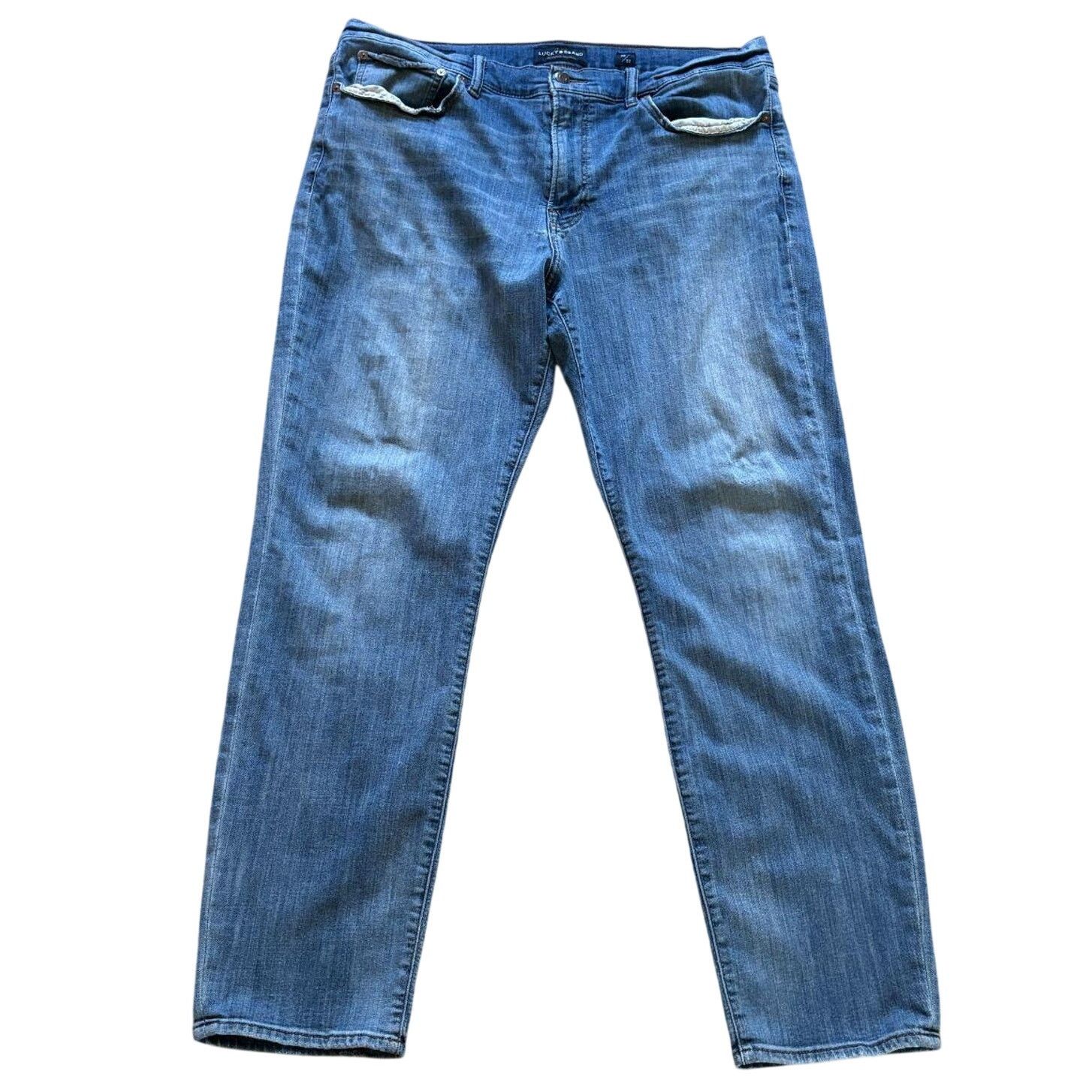 Lucky Brand Lucky Brand 121 Slim Straight Jeans Mens 38x32 light wash Size US 38 / EU 54 - 3 Thumbnail
