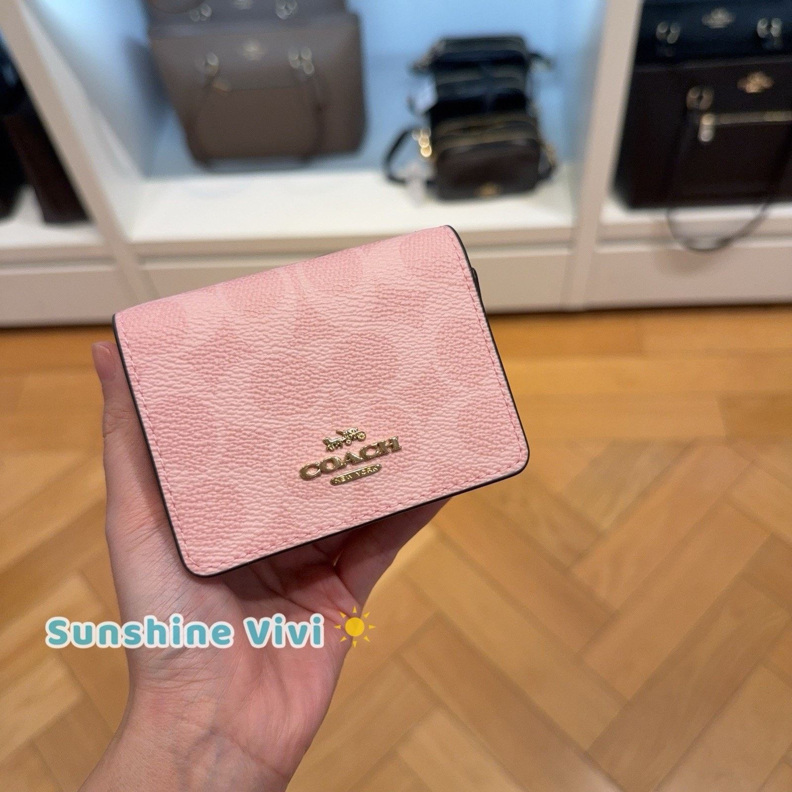 Coach NWT Coach Mini Wallet On A Chain Charms CEF59 Powder Pink Size ONE SIZE - 1 Thumbnail