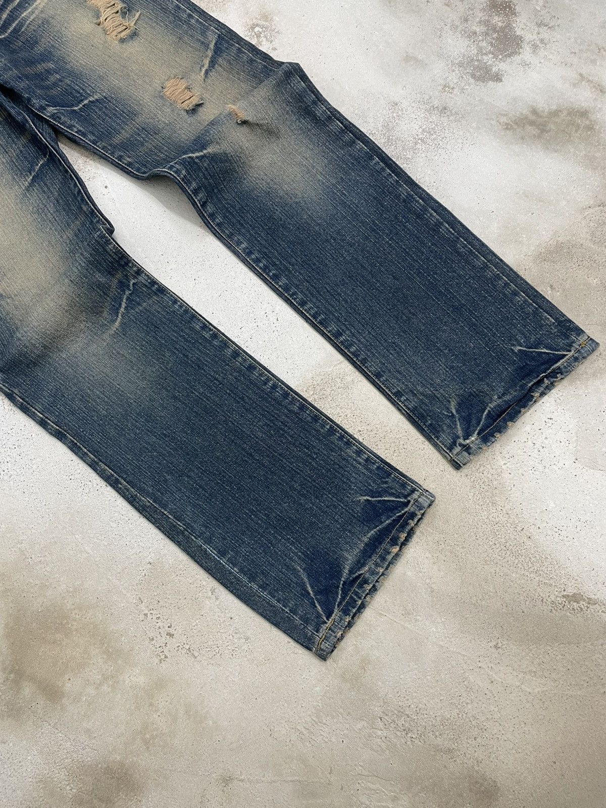 PPFM Vintage 90’s Japan Designer Ppfm Revolution Distressed Denim Size US 32 / EU 48 - 2 Thumbnail