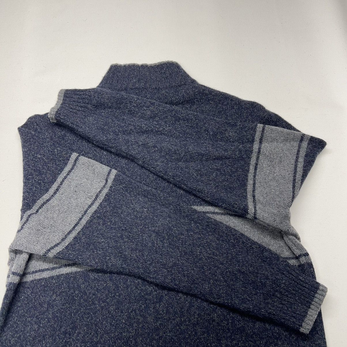 Daniele Blasi × Designer Daniele Blasi Sweater Blue 1/4 Zip Pullover Knit Italy Size US XL / EU 56 / 4 - 14 Thumbnail