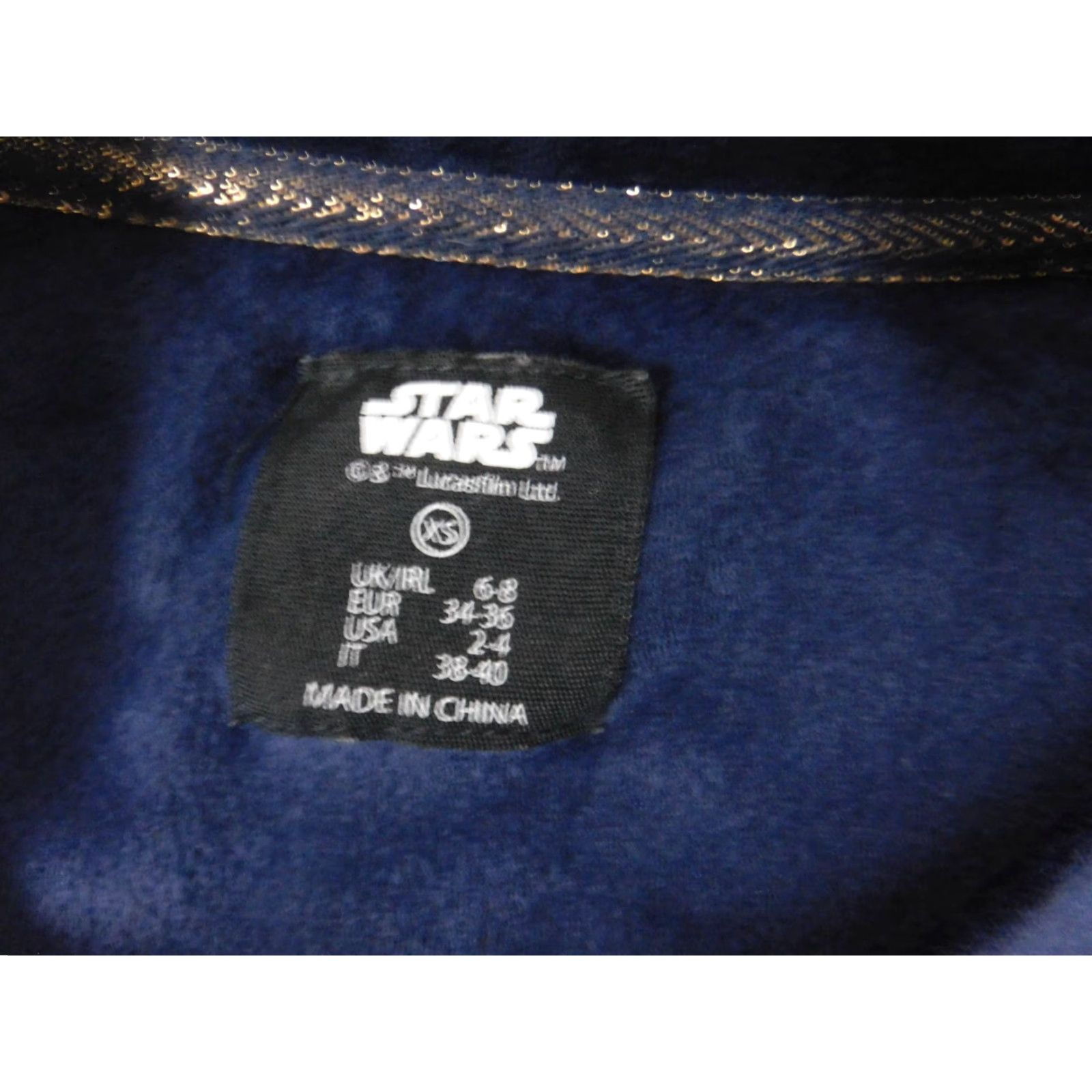 Star Wars Kim Rogers Star Wars Womens Sweater Crew Neck Pullover Long Sleeve Blue XS Petite Regular All Seasons Knitted Cotton Down Pattern: Solid Theme: Stars Size XS / US 0-2 / IT 36-38 - 6 Thumbnail