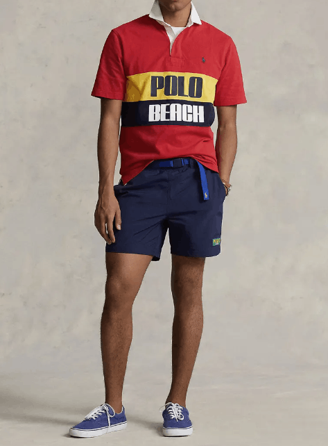 Polo Ralph Lauren Classic Fit Beach Graphic Rugby Shirt