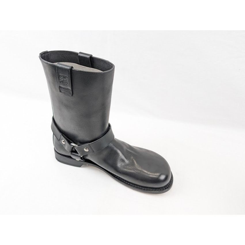 Loewe o1rshd1 Campo Leather Biker Boots in Black Size US 9 / EU 42 - 10 Thumbnail