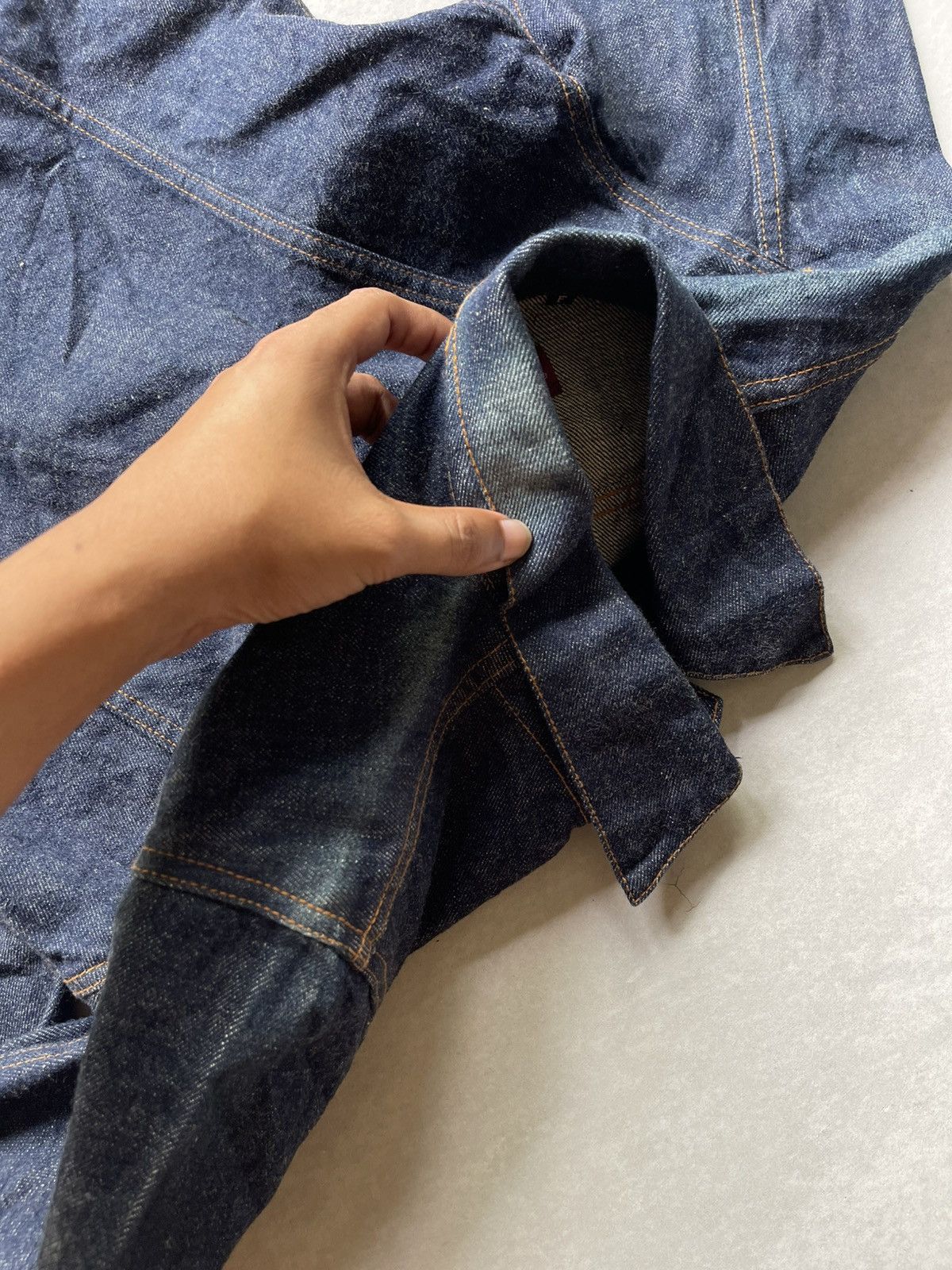 Japanese Brand 🔥VINTAGE BRAPPERS INDIGO DENIM TRUCKER JACKET Size US S / EU 44-46 / 1 - 12 Thumbnail