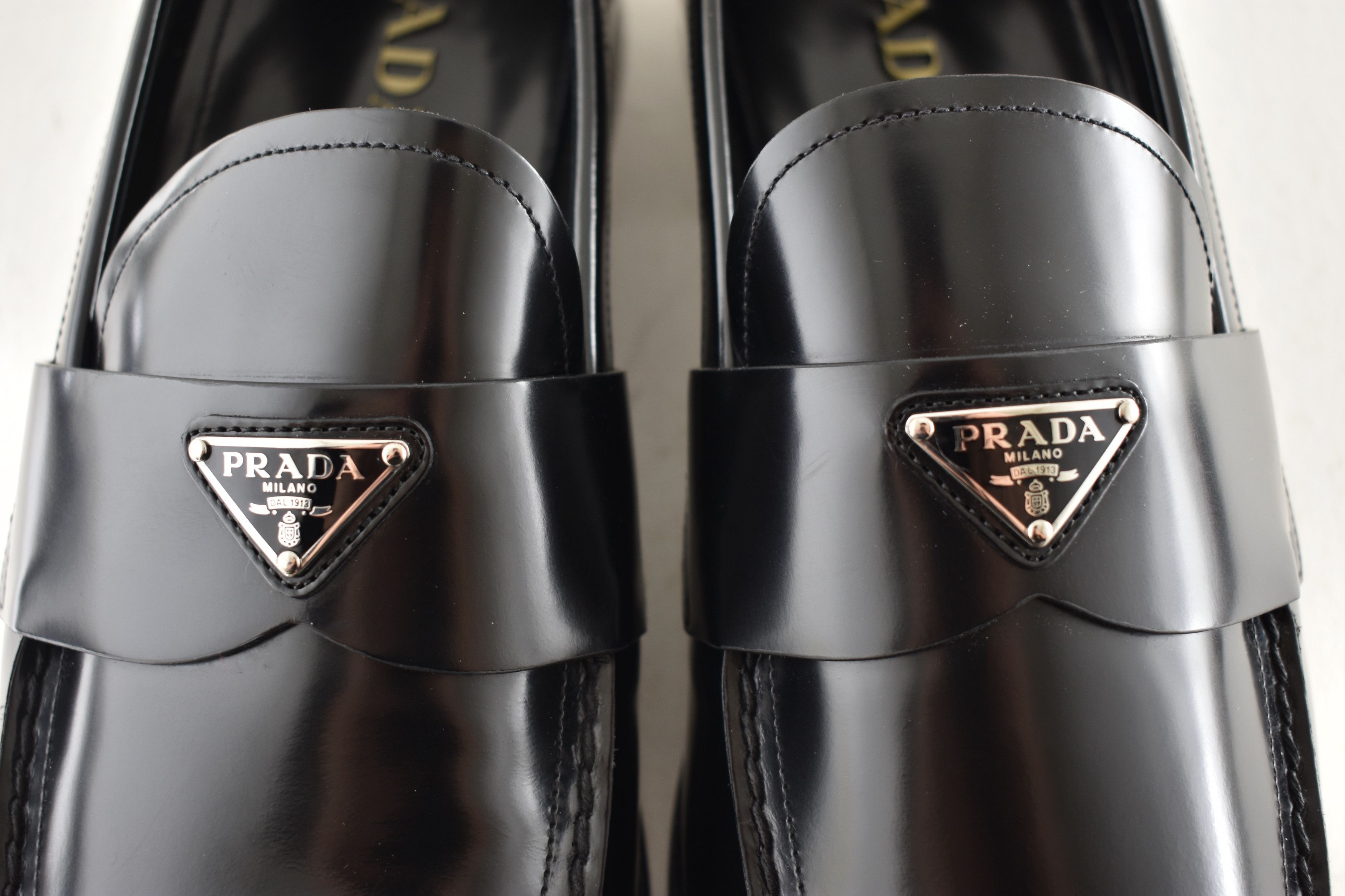 Prada Prada Leather Logo Classic Loafer Slip On Flat UK 12 US 13 Size US 13 / EU 46 - 14 Thumbnail