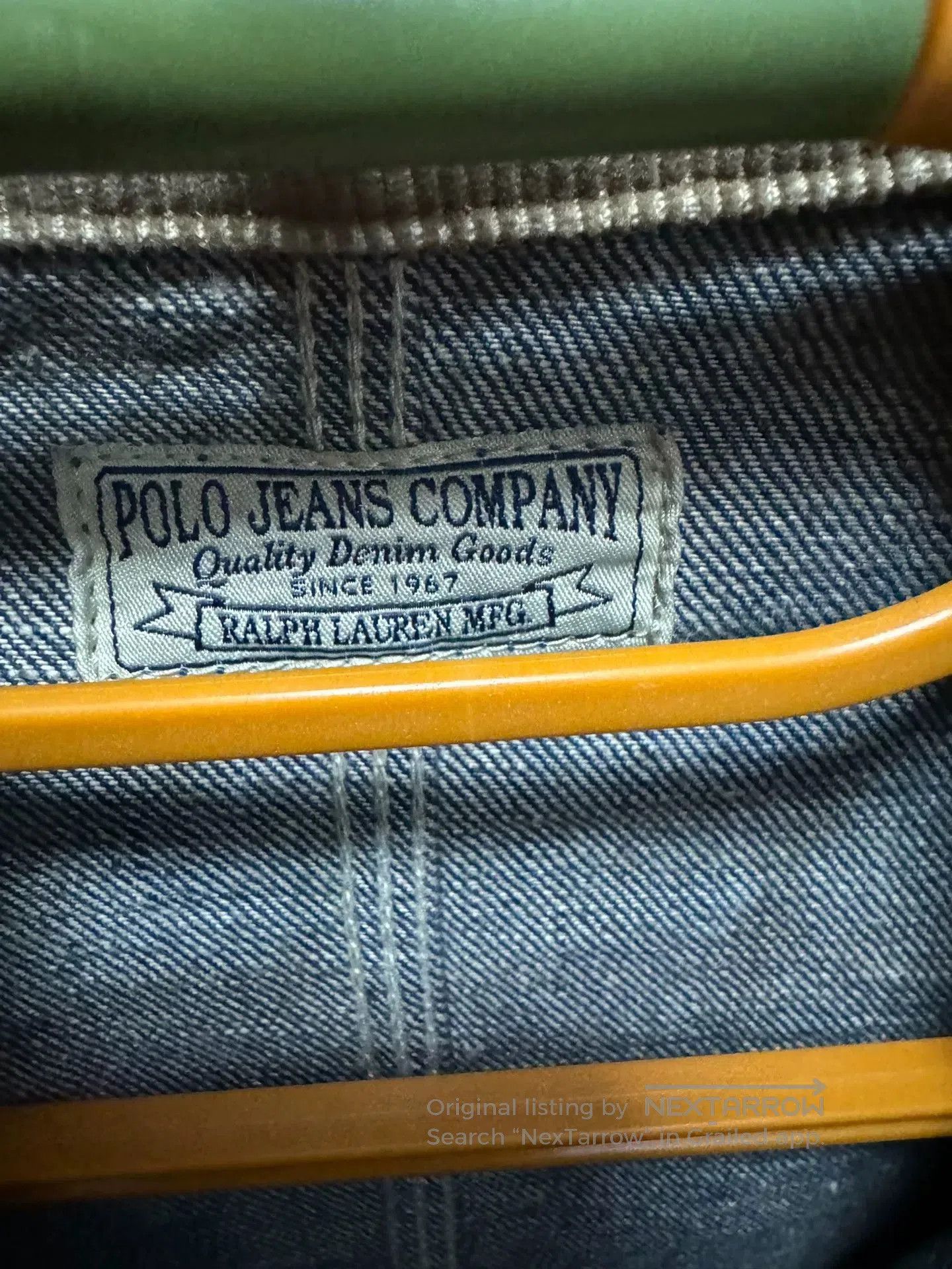 RRL Ralph Lauren RRL Vintage Style Denim Jacket with Brown Collar. Size US M / EU 48-50 / 2 - 2 Thumbnail