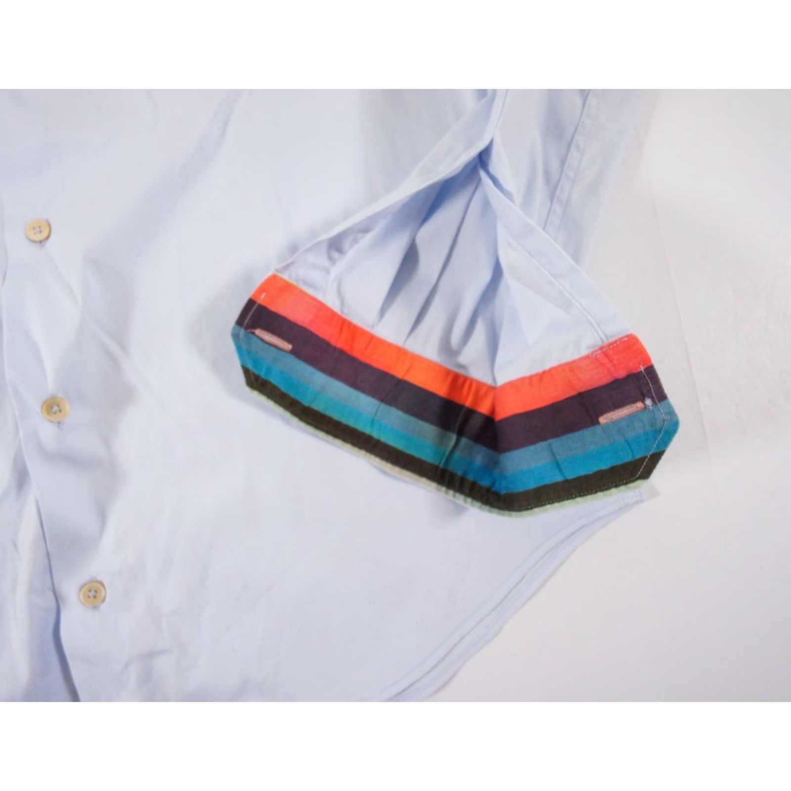 Paul Smith Paul Smith Blue Button-Up Shirt Men's 16" Long Sleeve Regular Fit Casual Business Size 42R - 5 Thumbnail