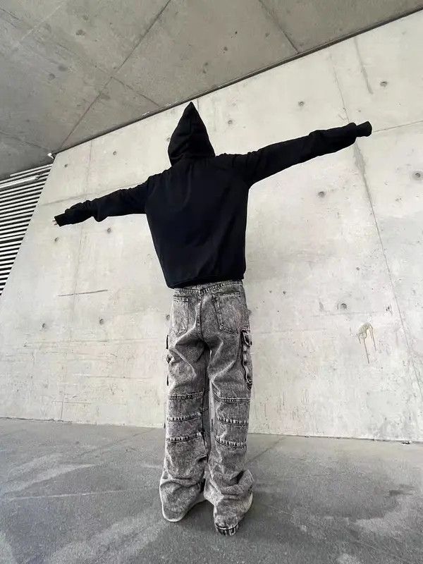 Japanese Brand Kizuki x Endo Street washed gray grunge bootcut jeans Size US 32 / EU 48 - 4 Thumbnail