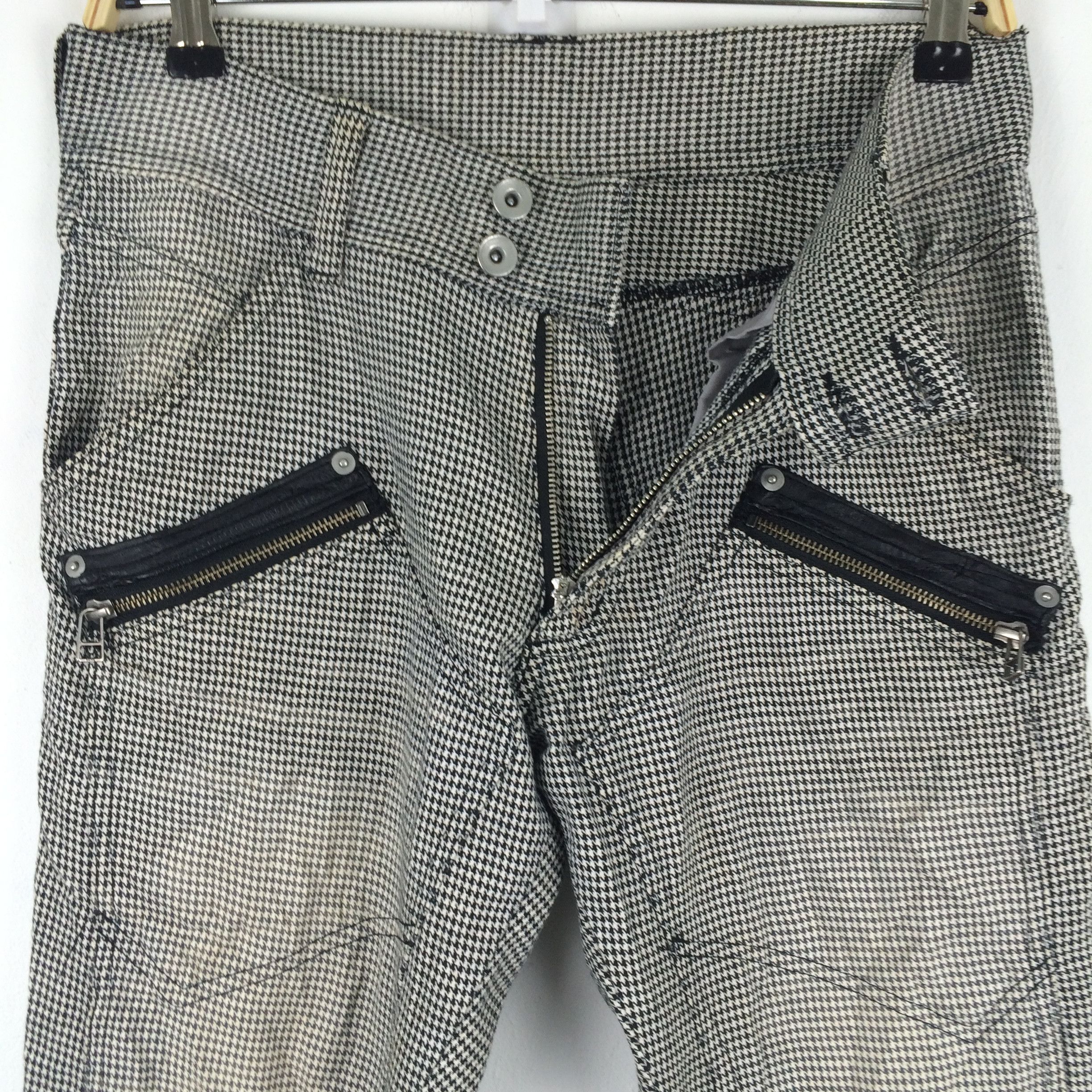 Japanese Brand × Michel Klein x7 MICHEL KLEIN HOUNDSTOOTH JAPANESE PUNK STYLE PANTS Size US 32 / EU 48 - 6 Thumbnail