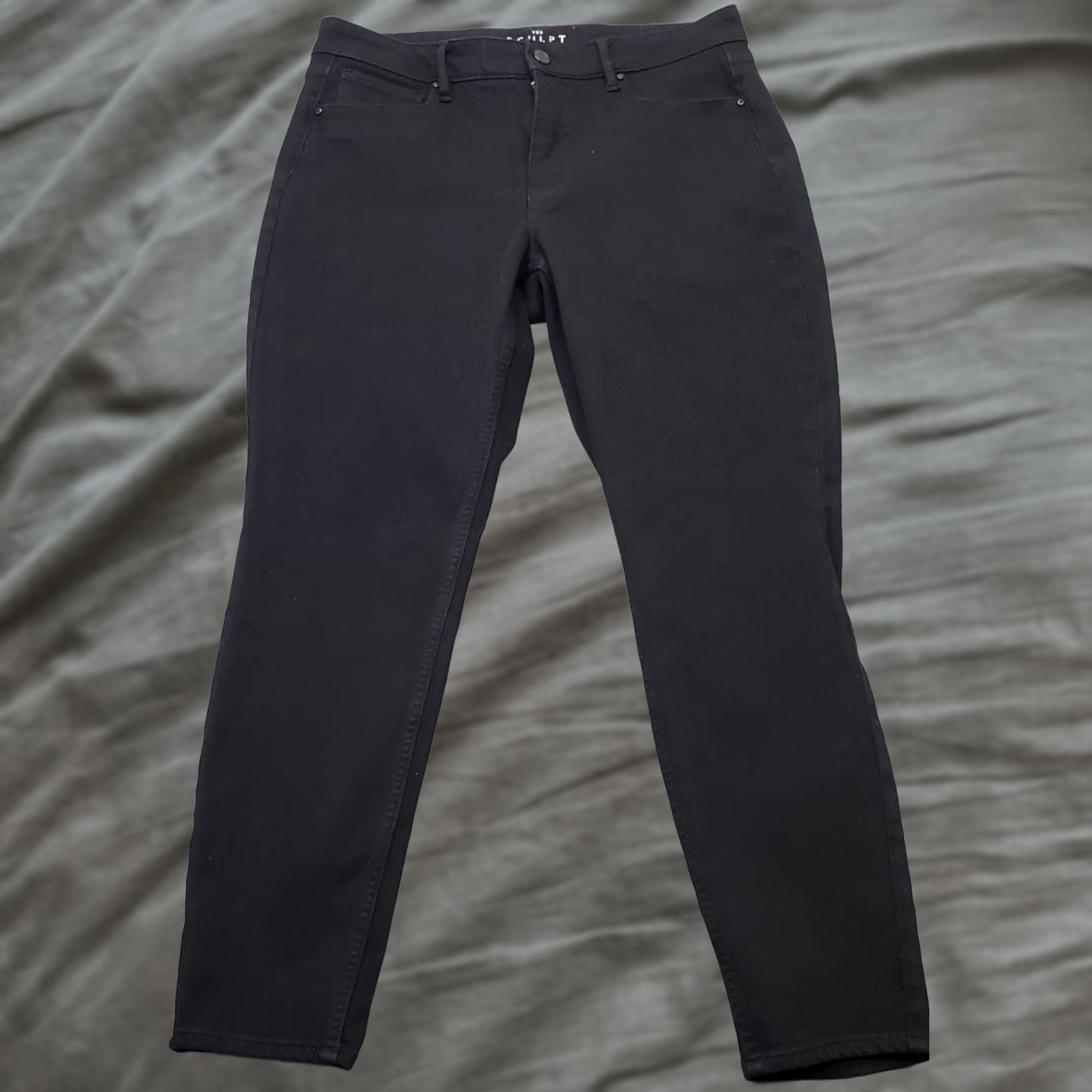 White House Black Market White House Black Market Jeans Womens Size 10 Ankle Skinny Dark Wash Black Flat Front Denim 5-Pocket Stretch Slim Fit Size 32" / US 10 / IT 46 - 1 Thumbnail