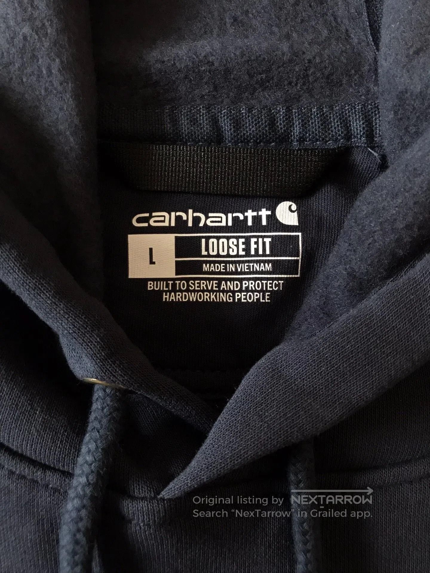 Carhartt Carhartt K288 472 Navy Hooded Sweatshirt. Size US L / EU 52-54 / 3 - 7 Thumbnail