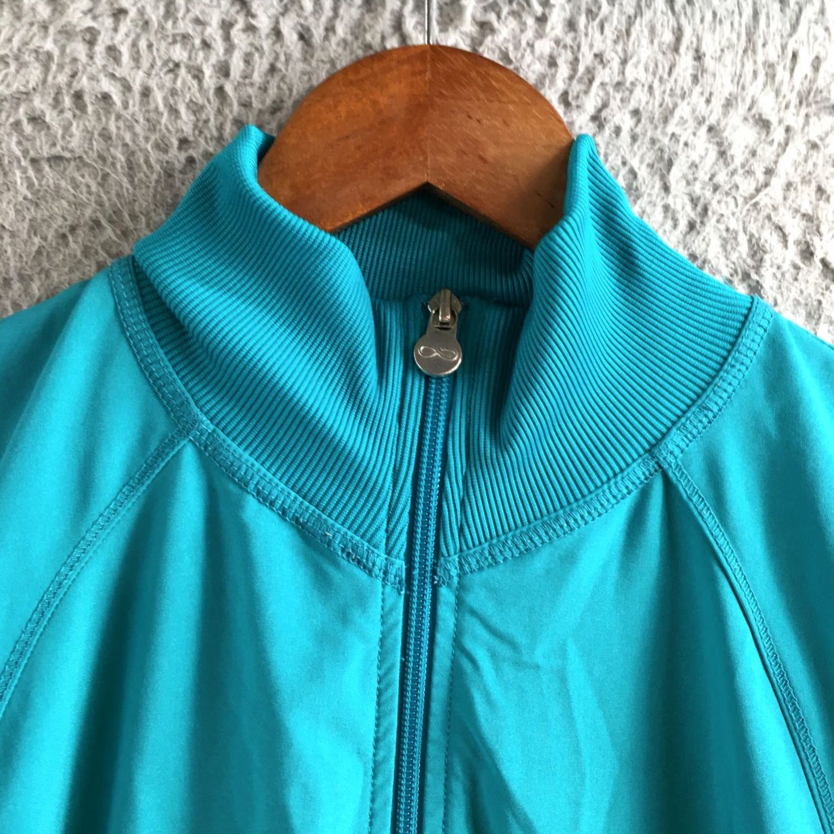 Cherokee Cherokee Track Jacket Womens 3XL Teal Long Sleeve Mock Neck Full Zip Jacket Size XXL / US 16-18 / IT 52-54 - 3 Thumbnail