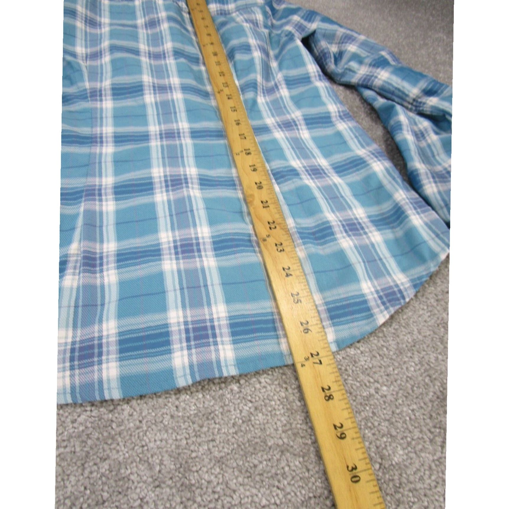 Eddie Bauer Eddie Bauer Womens Small Blue Plaid Shirt Button Up Hiking Lightweight Size S / US 4 / IT 40 - 4 Thumbnail