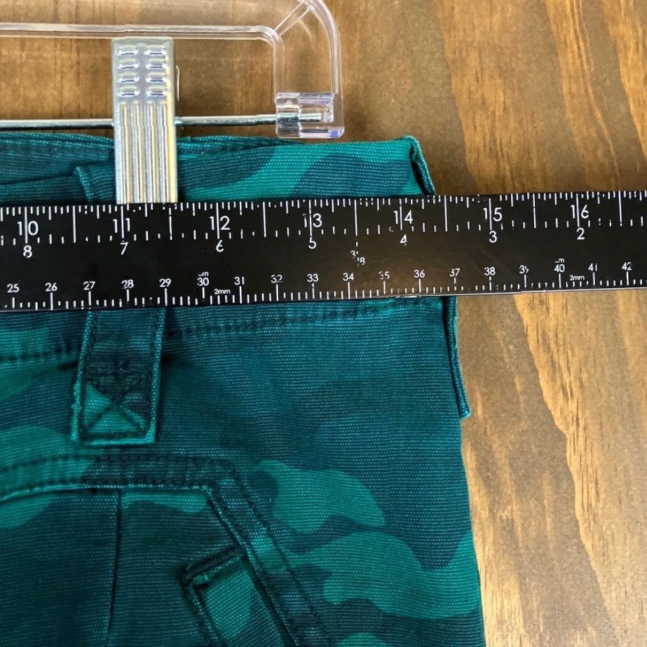 Anthropologie Anthropologie Womens Pants Teal Camouflage High Rise Cargo Stretch 26 Size 28" / US 6 / IT 42 - 6 Thumbnail