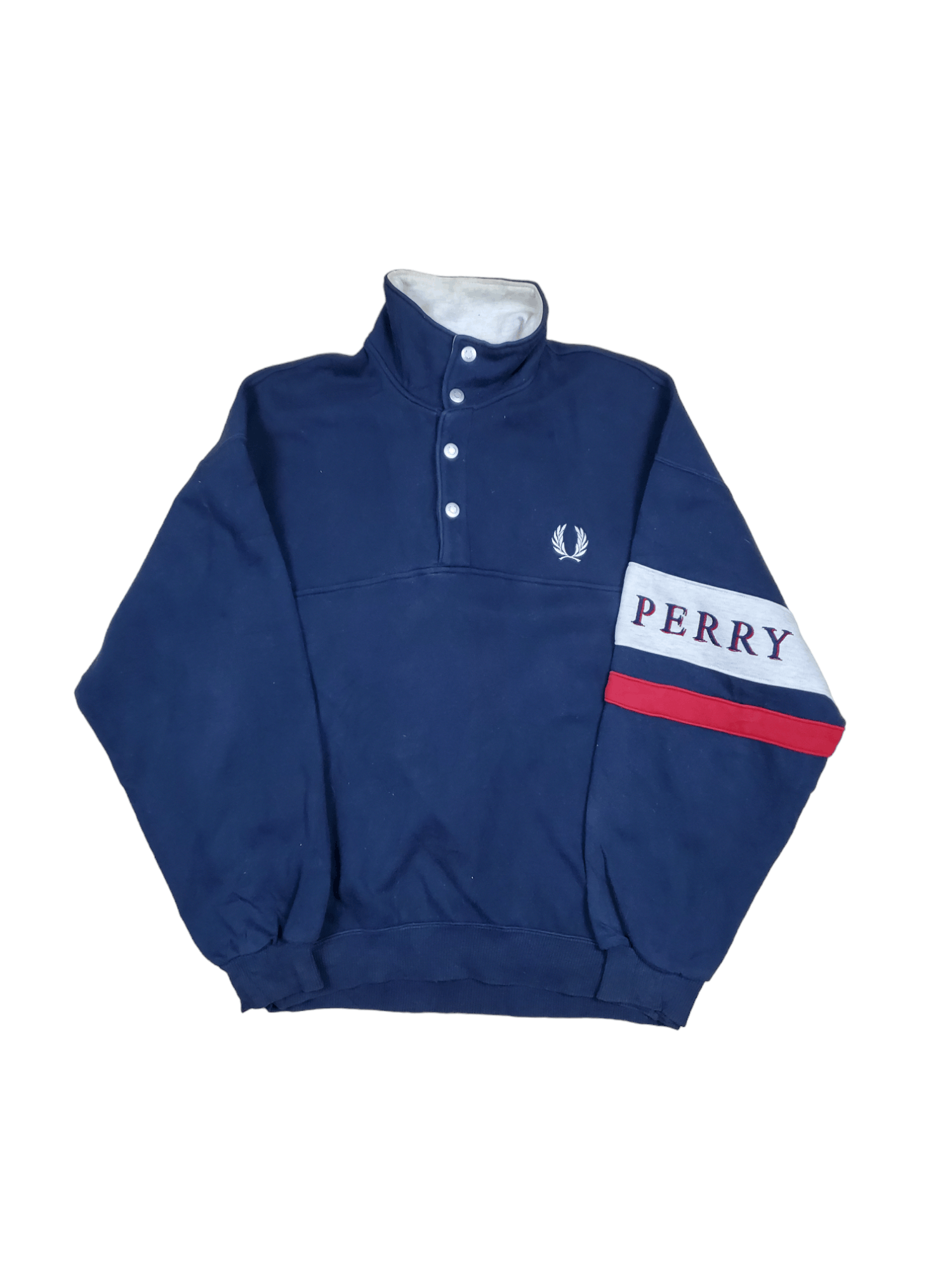 Fred Perry × Vintage Vintage Fred Perry Half Button Sweatshirt Size US M / EU 48-50 / 2 - 1 Thumbnail