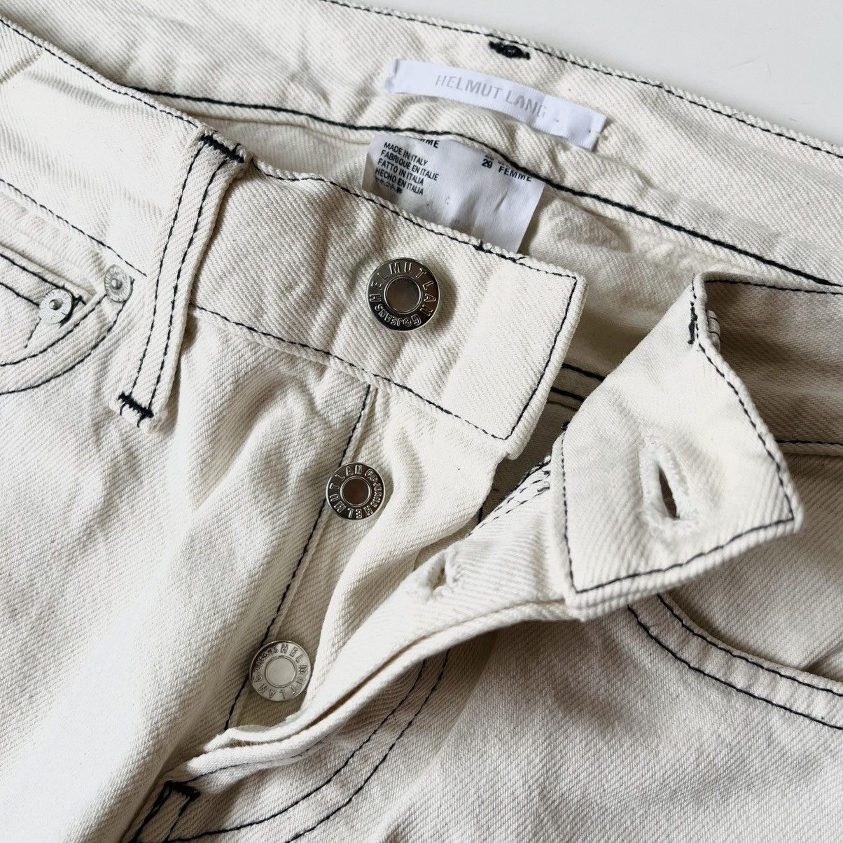 Helmut Lang Helmut Lang White Denim Longpants Size US 29 - 4 Thumbnail
