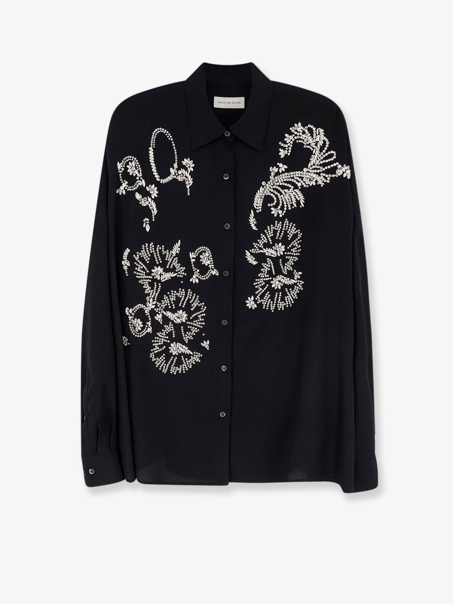 Dries Van Noten Casia Shirt With Rhinestones Size S / US 4 / IT 40 - 1 Thumbnail