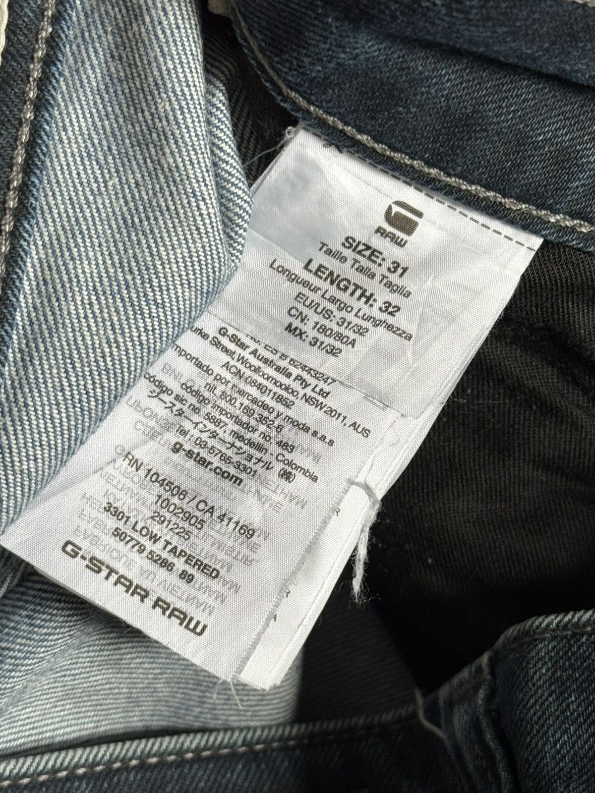 G-Star G star raw 31/32 3301 low tapered denim pants jeans trousers Size US 31 - 11 Thumbnail