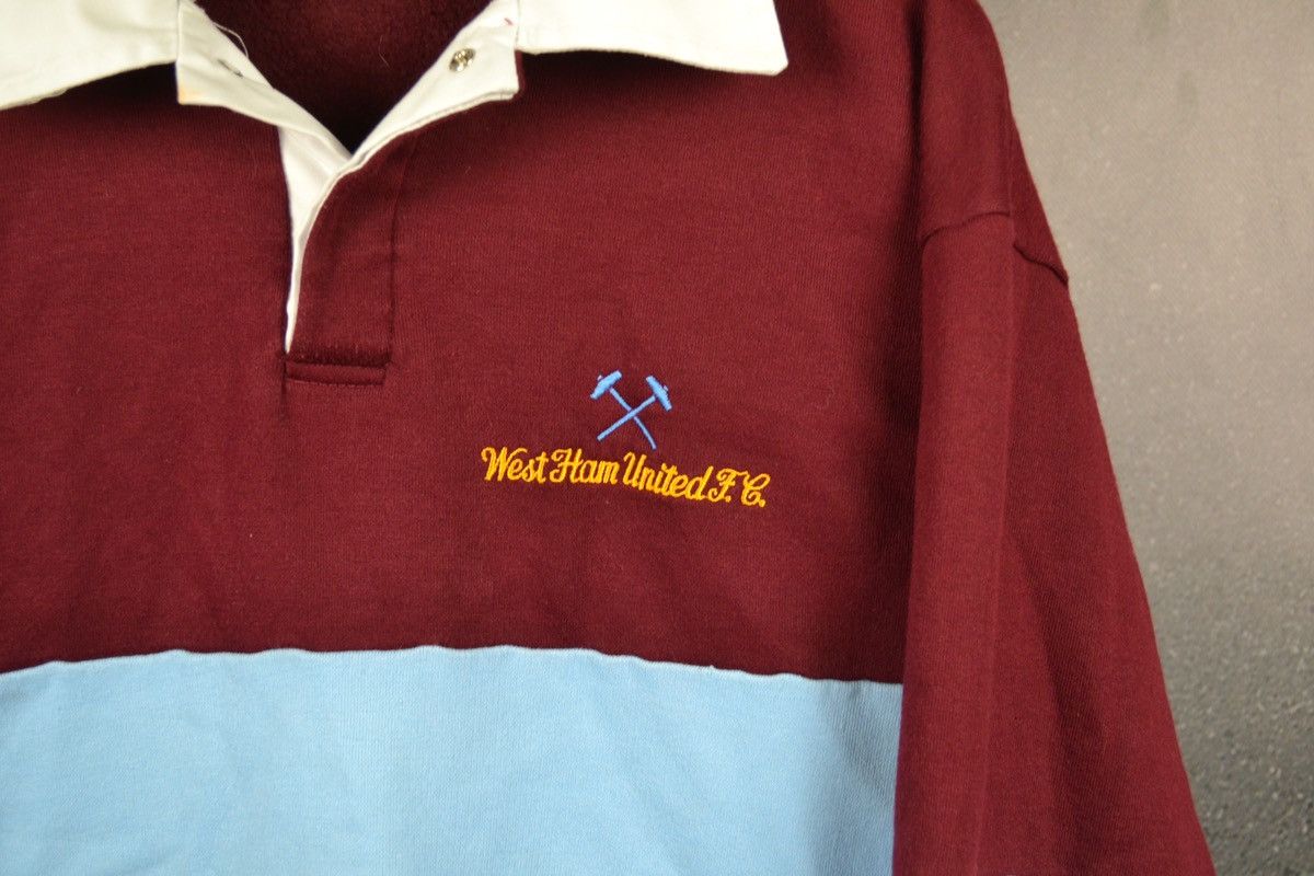 Vintage West Ham United vintage long rugby shirt jersey soccer Size US S / EU 44-46 / 1 - 4 Thumbnail