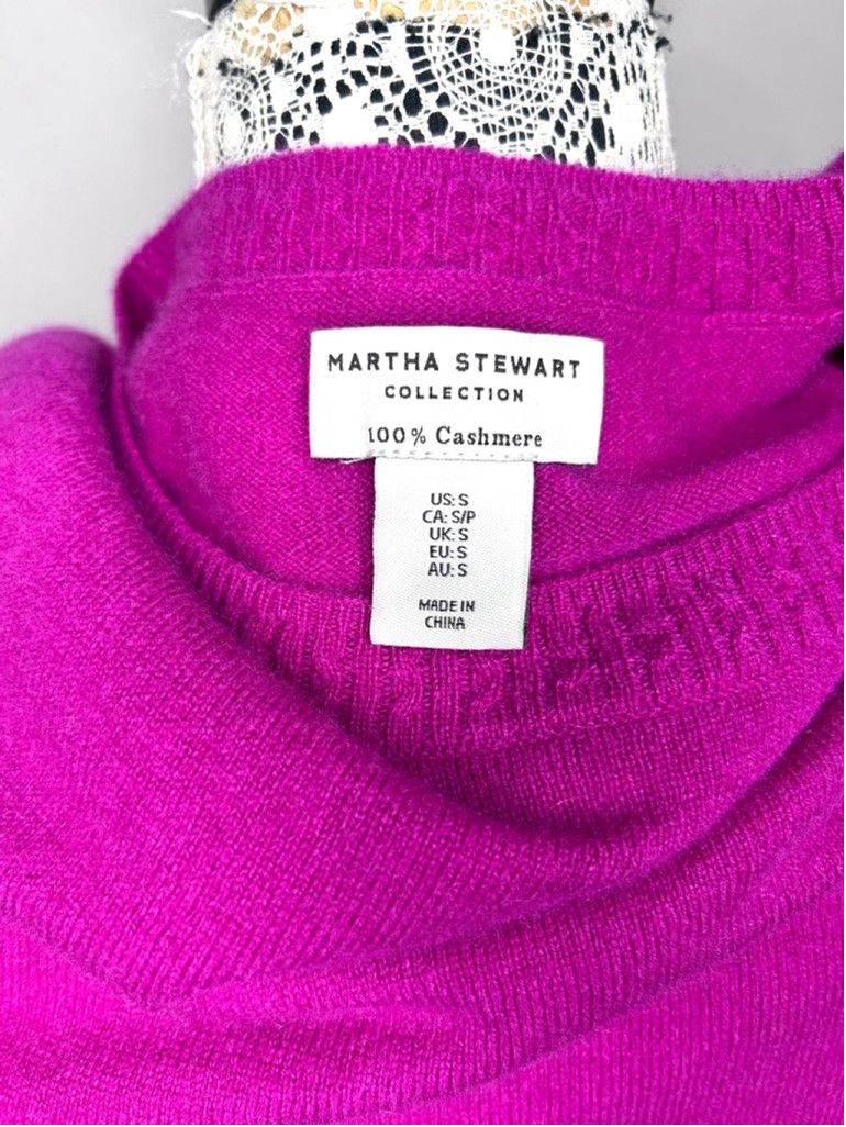 Other 100% cashmere Martha Stewart fuschia magenta sweater size s Size S / US 4 / IT 40 - 10 Thumbnail